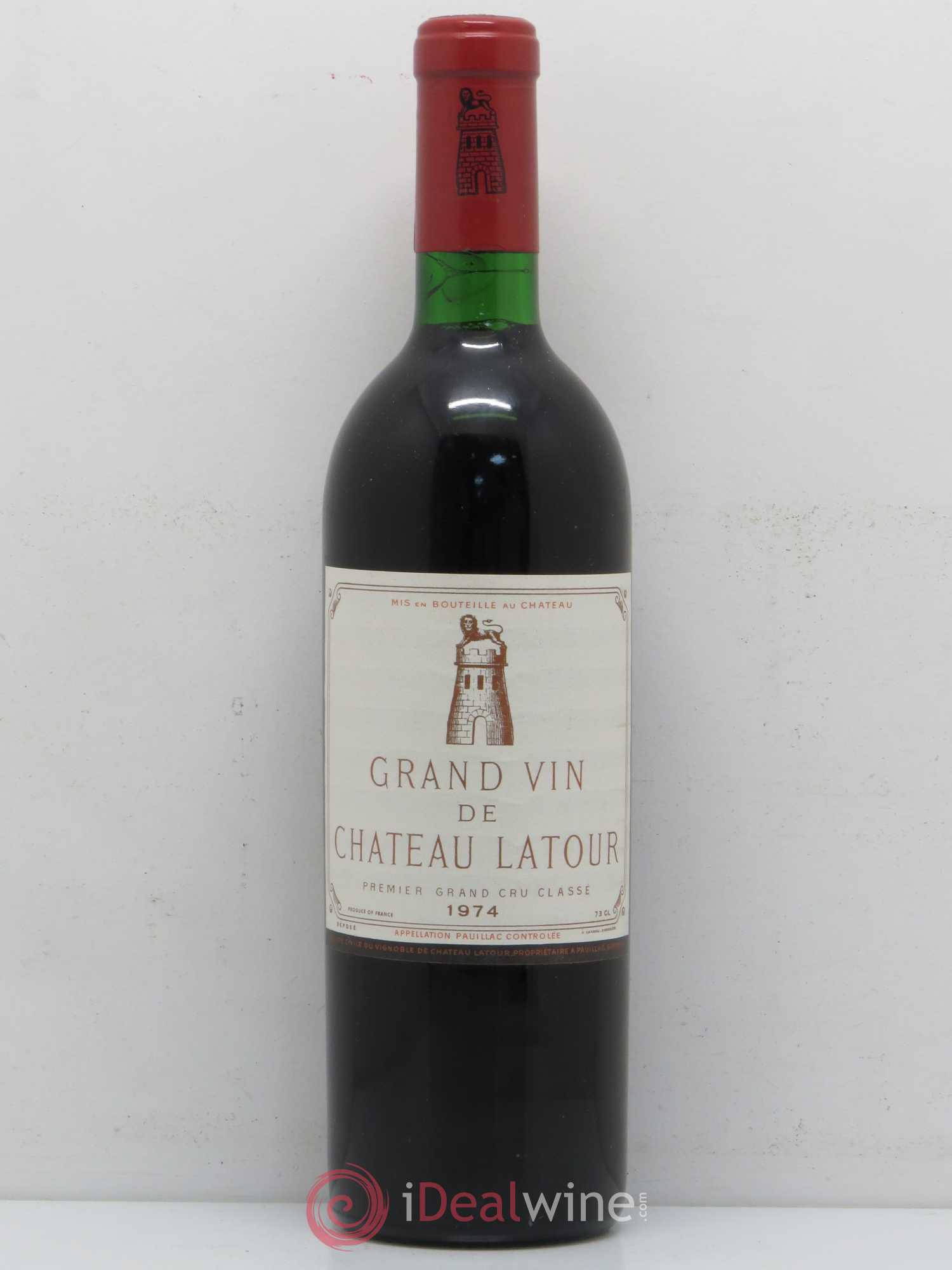Château Latour 1er Grand Cru Classé 1974 - Lot de 1 bouteille - 0