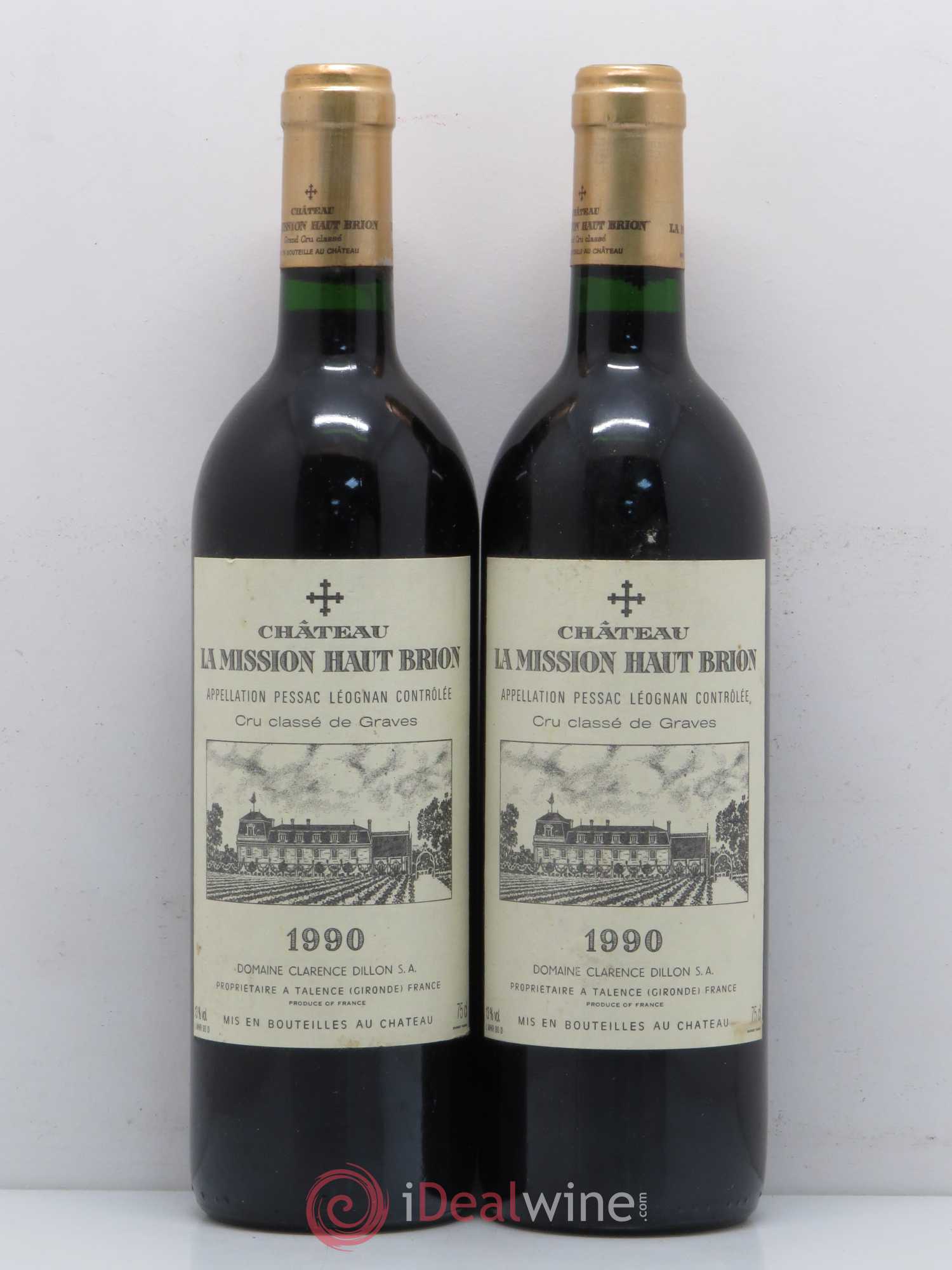 Château la Mission Haut-Brion Cru Classé de Graves 1990 - Lot de 5 bouteilles - 2