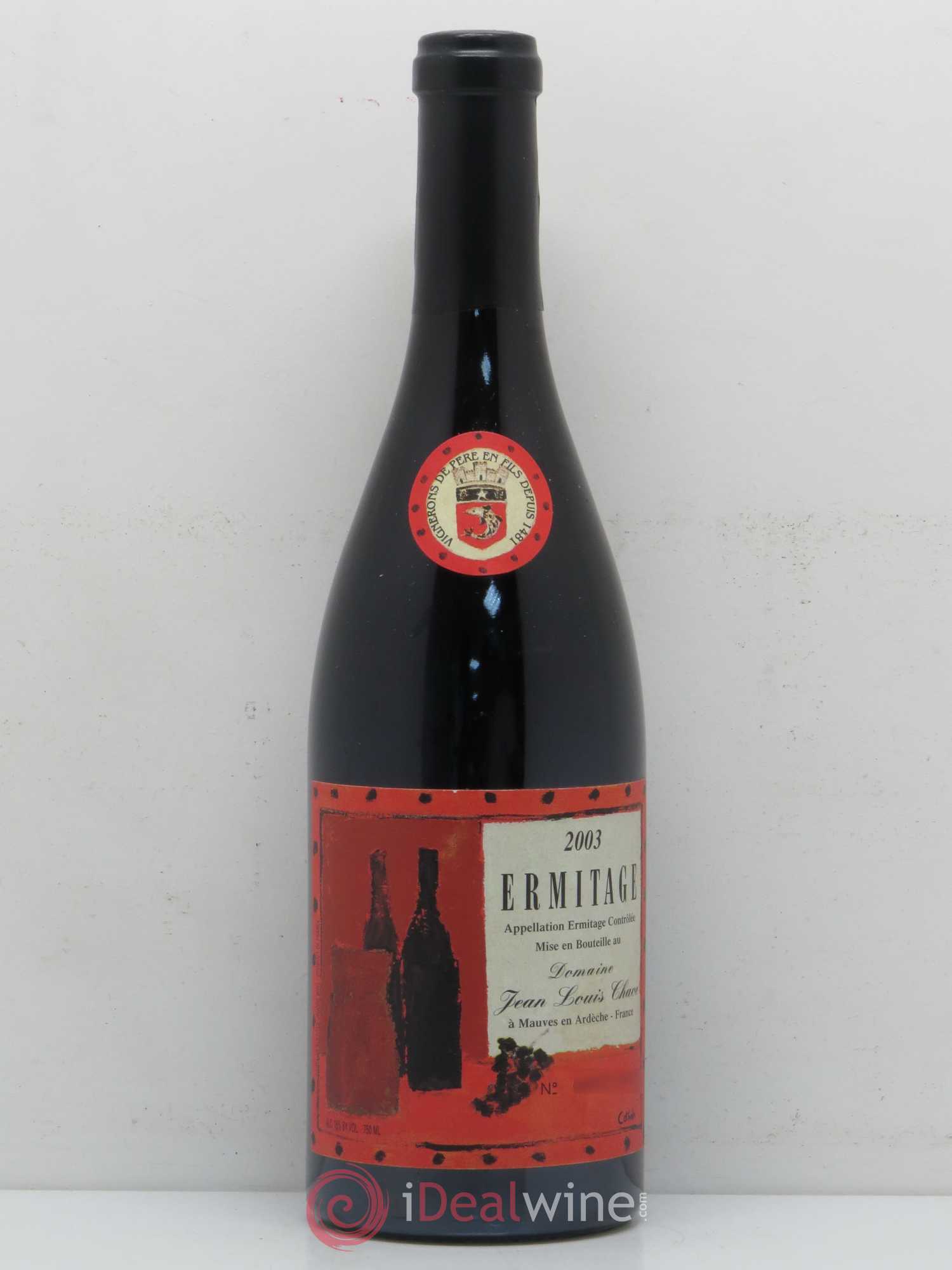 Hermitage Ermitage Cuvée Cathelin Jean-Louis Chave 2003 - Lot de 1 bouteille - 0