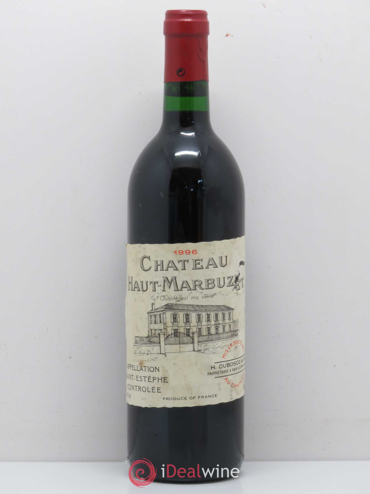 Château Haut Marbuzet 1996 - Lot de 1 bouteille - 0