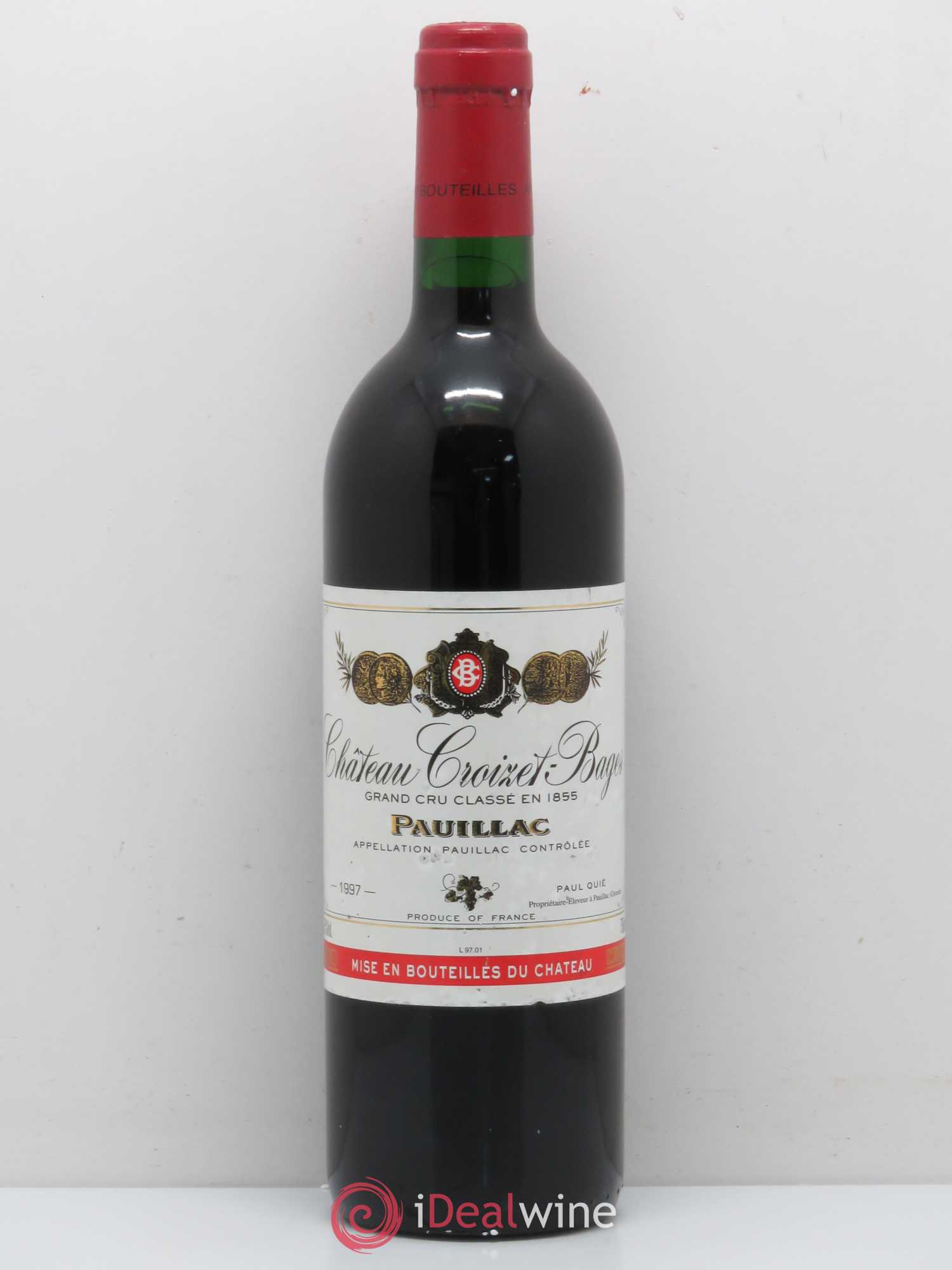 Château Croizet Bages 5ème Grand Cru Classé 1997 - Lot de 1 bouteille - 0