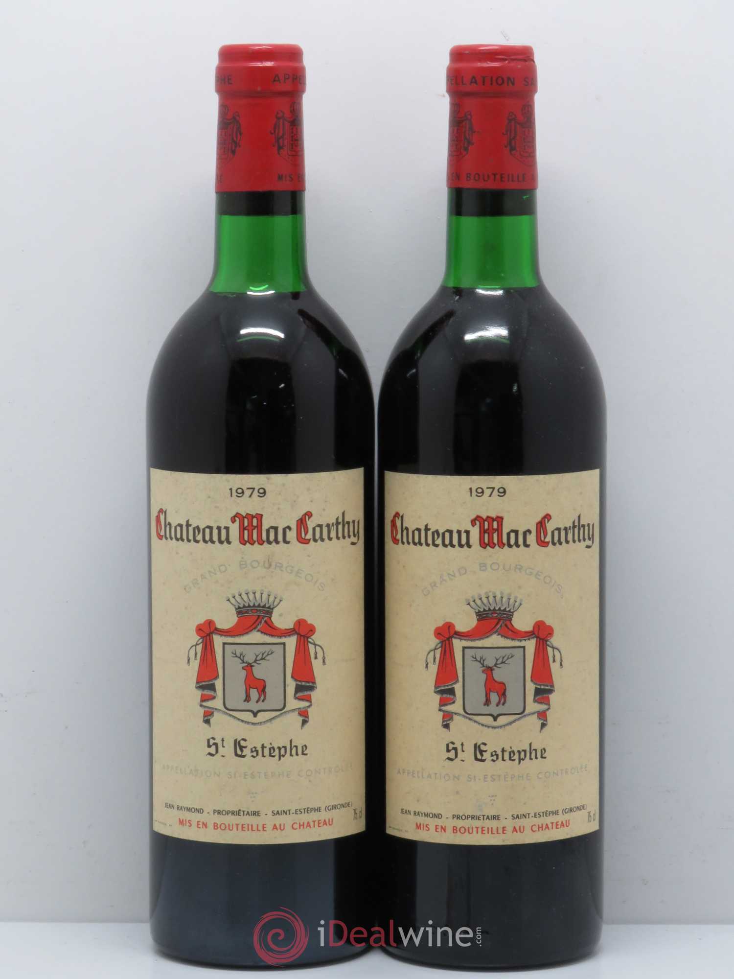 Saint-Estèphe Château Mac Carthy 1979 - Lot de 2 bouteilles - 0