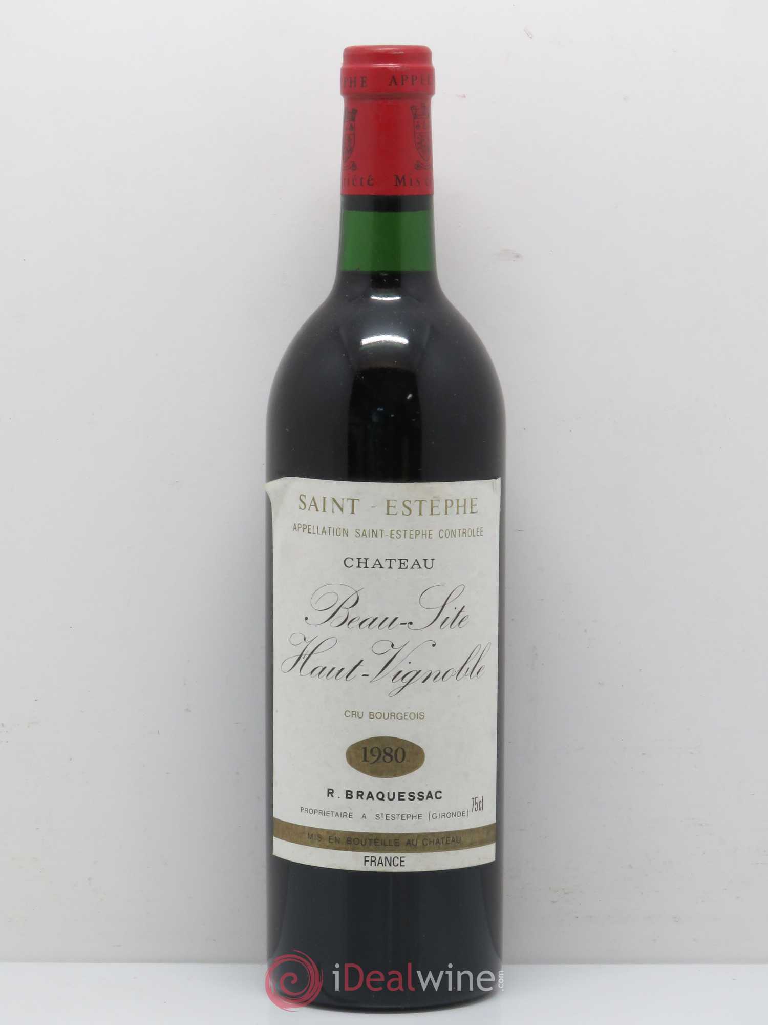 Château Beau Site Haut Vignoble Cru Bourgeois 1980 - Lot de 1 bouteille - 0