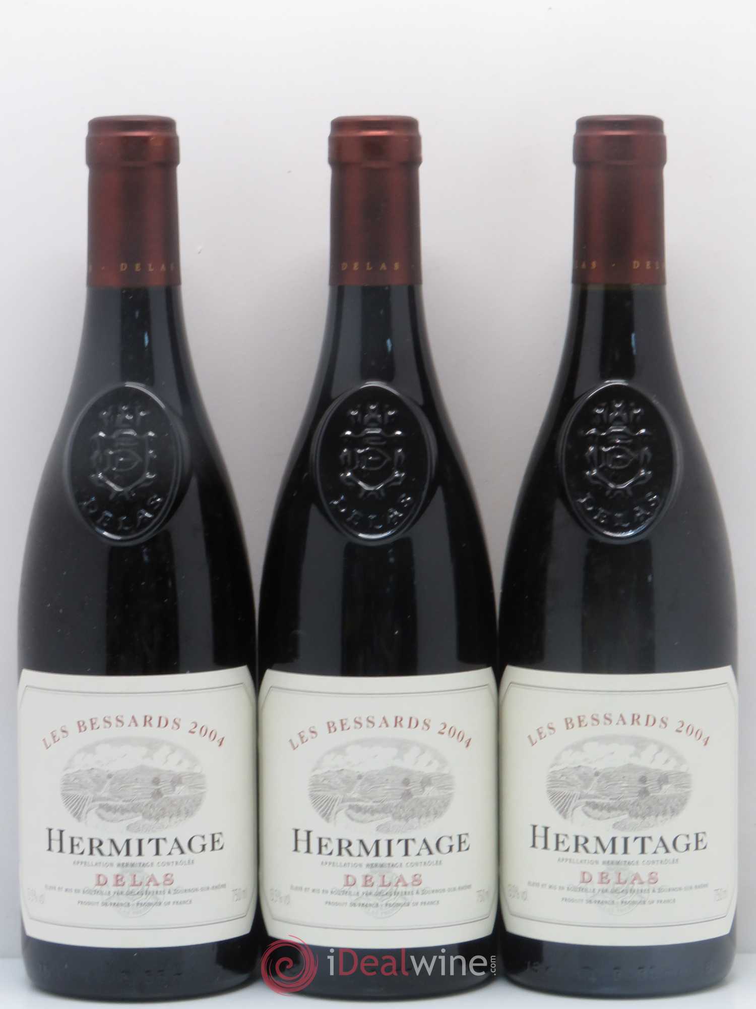 Hermitage Les Bessards Delas Frères 2004 - Lot de 3 bouteilles - 0