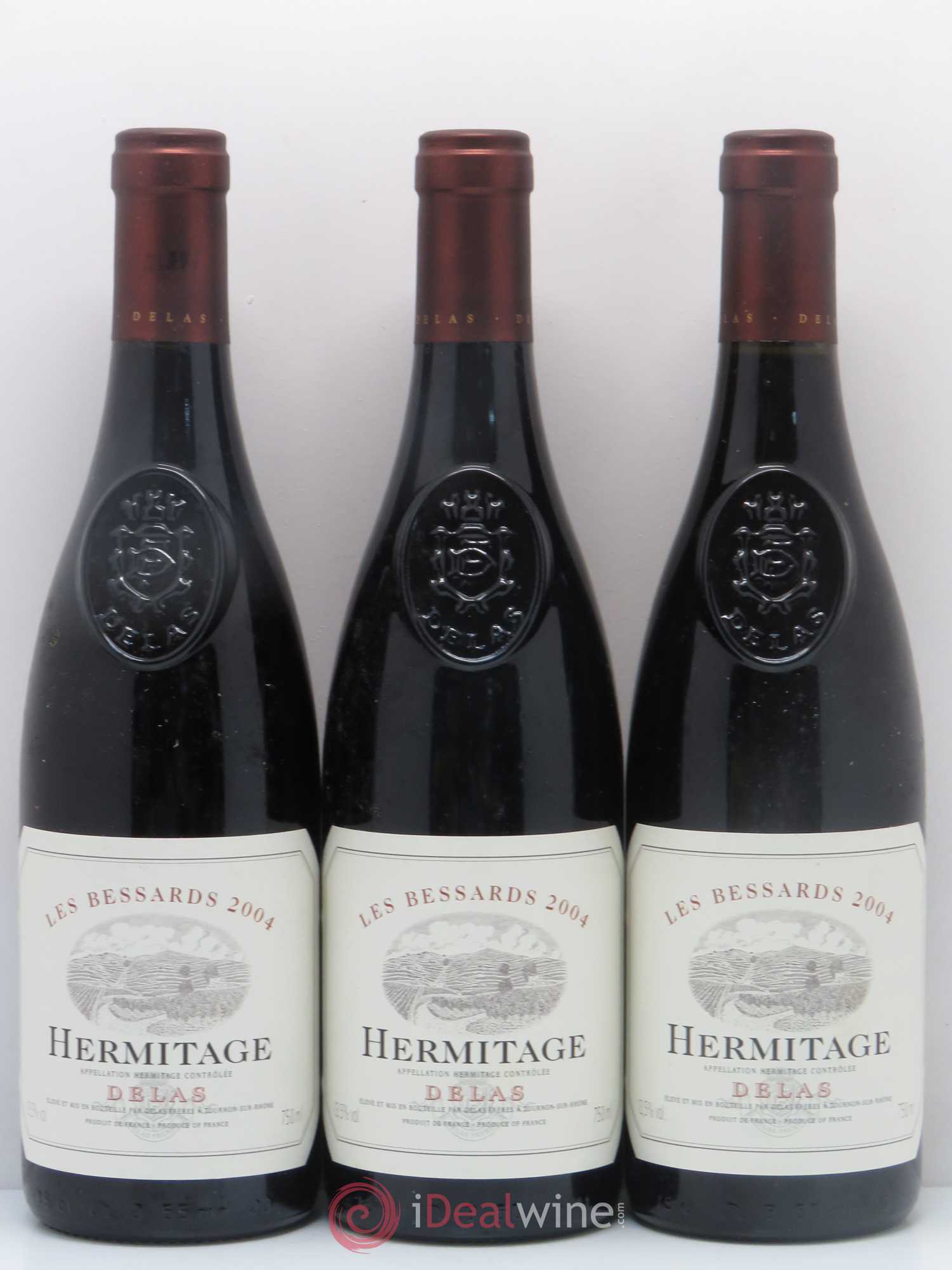 Hermitage Les Bessards Delas Frères 2004 - Lot de 3 bouteilles - 0