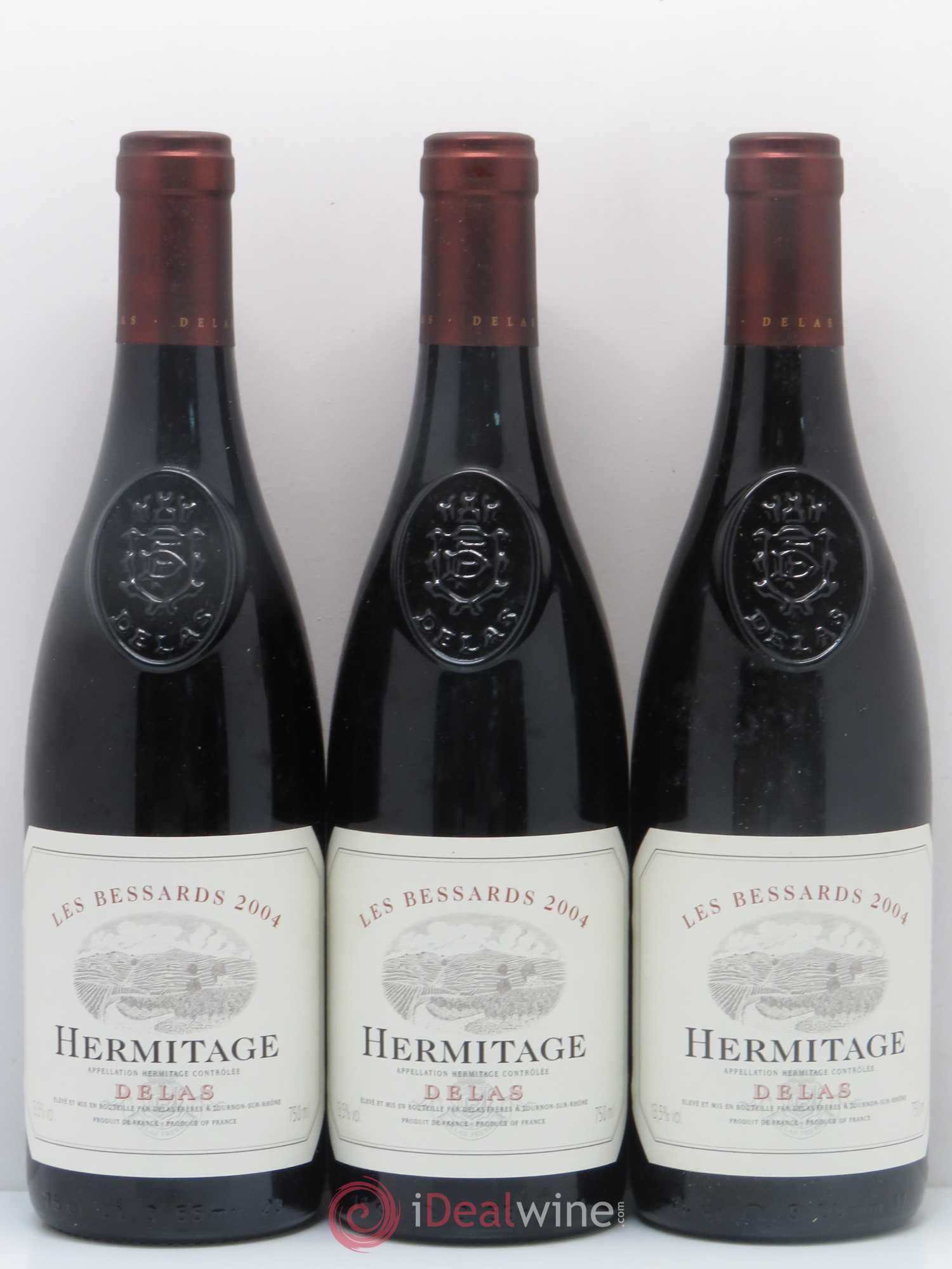 Hermitage Les Bessards Delas Frères 2004 - Lot de 3 bouteilles - 0