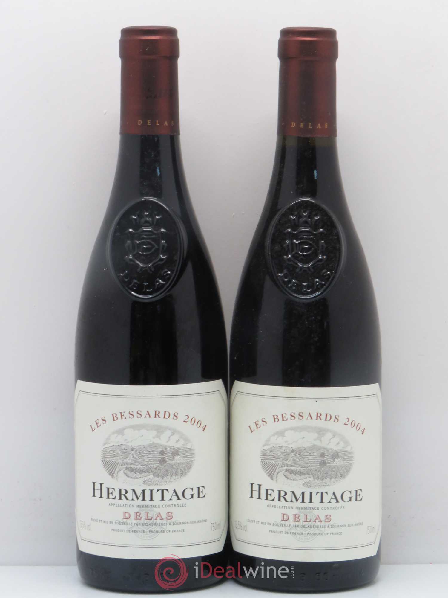 Hermitage Les Bessards Delas Frères 2004 - Lot de 2 bouteilles - 0