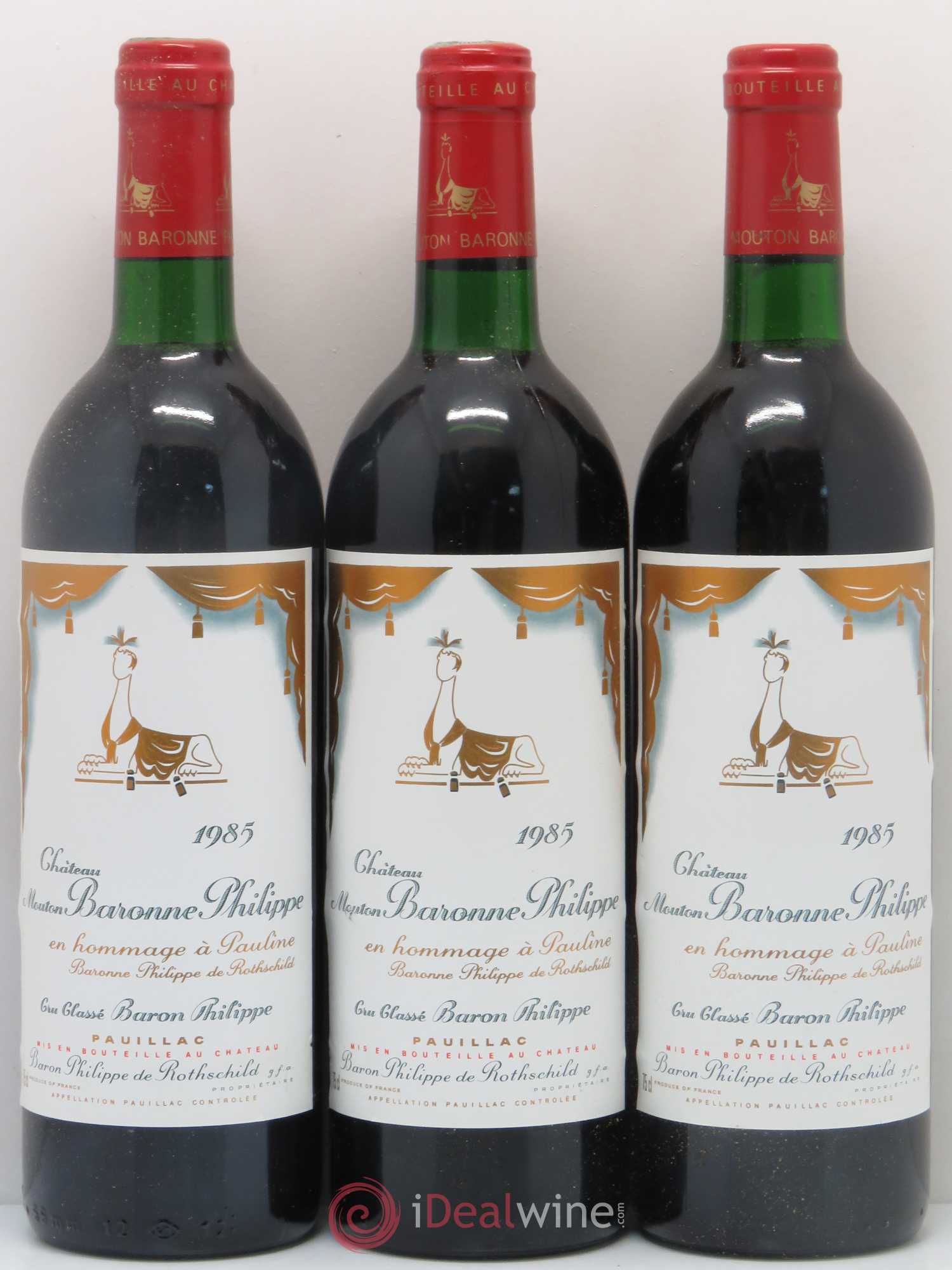 Château d' Armailhac - Mouton Baron(ne) Philippe 5ème Grand Cru Classé 1985 - Lot de 12 bouteilles - 2