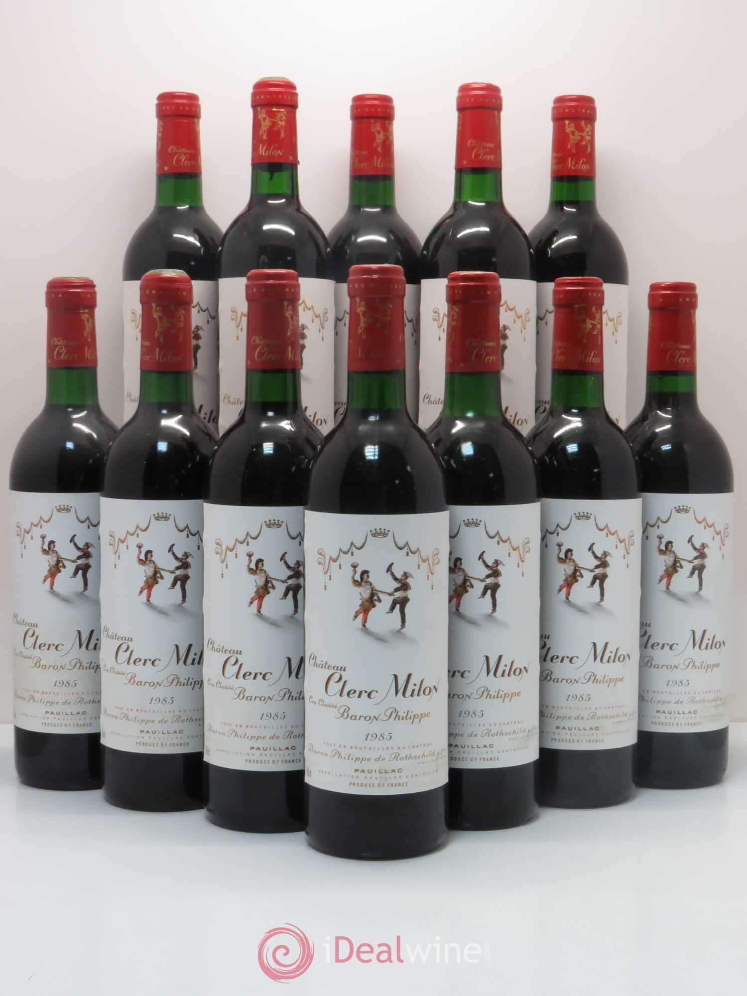 Château Clerc Milon 5ème Grand Cru Classé 1985 - Lot of 12 bottles - 0