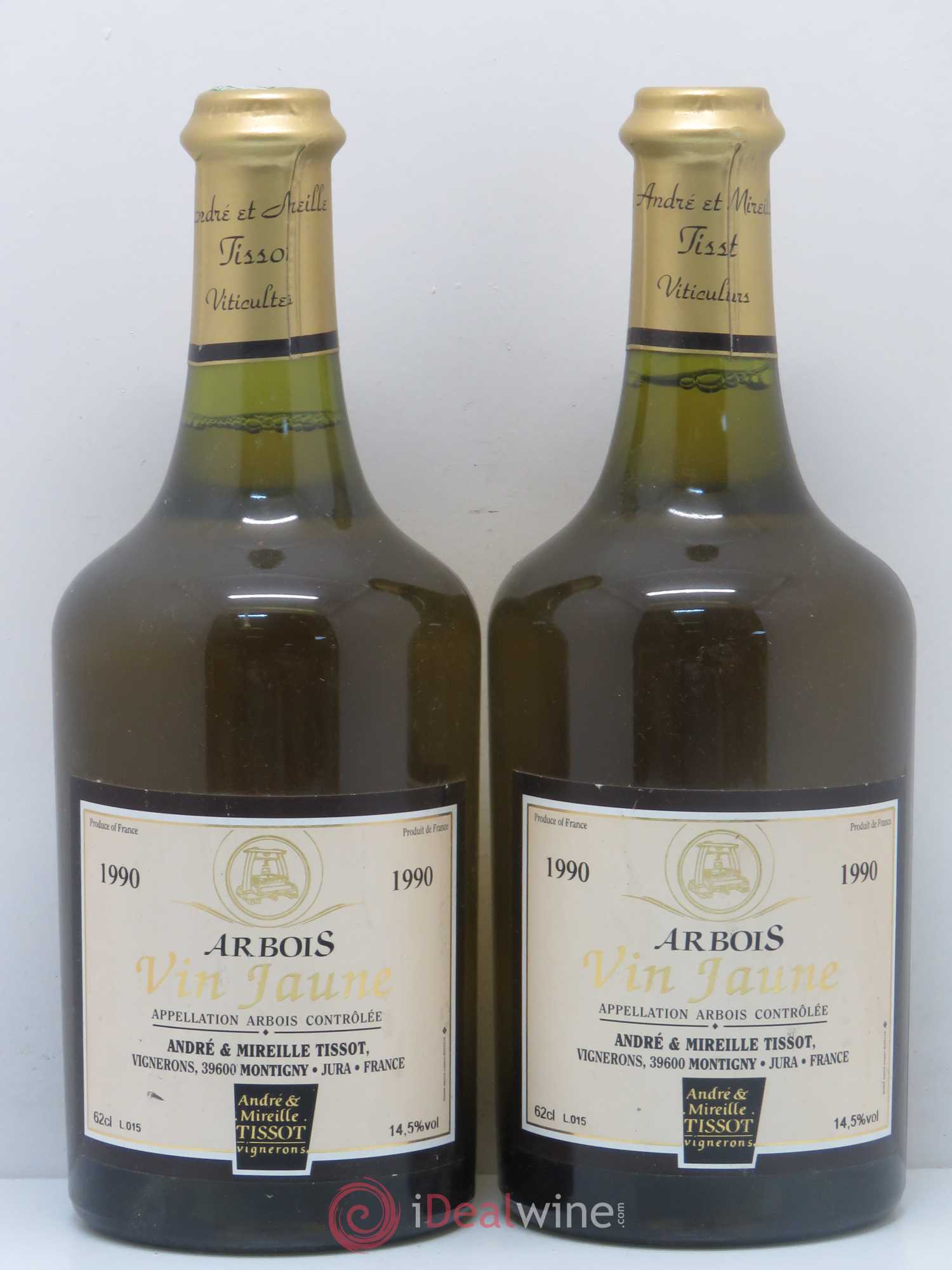 Arbois Vin Jaune Andre & Mireille Tissot 1990 - Lot de 2 bouteilles - 0
