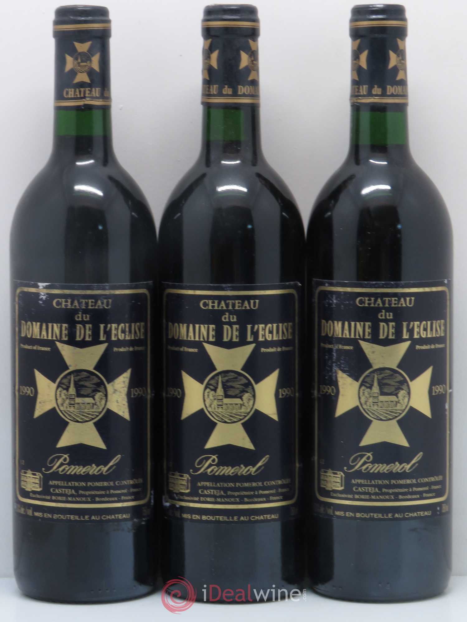 Château du Domaine de l'Église 1990 - Lot de 5 bouteilles - 1