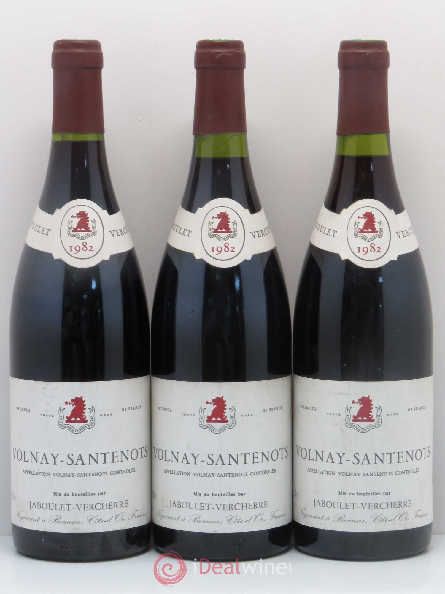 Volnay 1er Cru Santenots Jaboulet Verchere 1982 - Posten von 3 Flaschen - 0