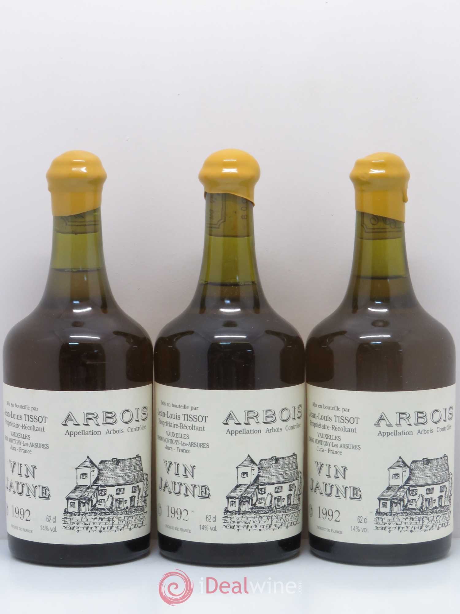 Arbois Vin Jaune J.Louis Tissot 1992 - Posten von 3 Flaschen - 0