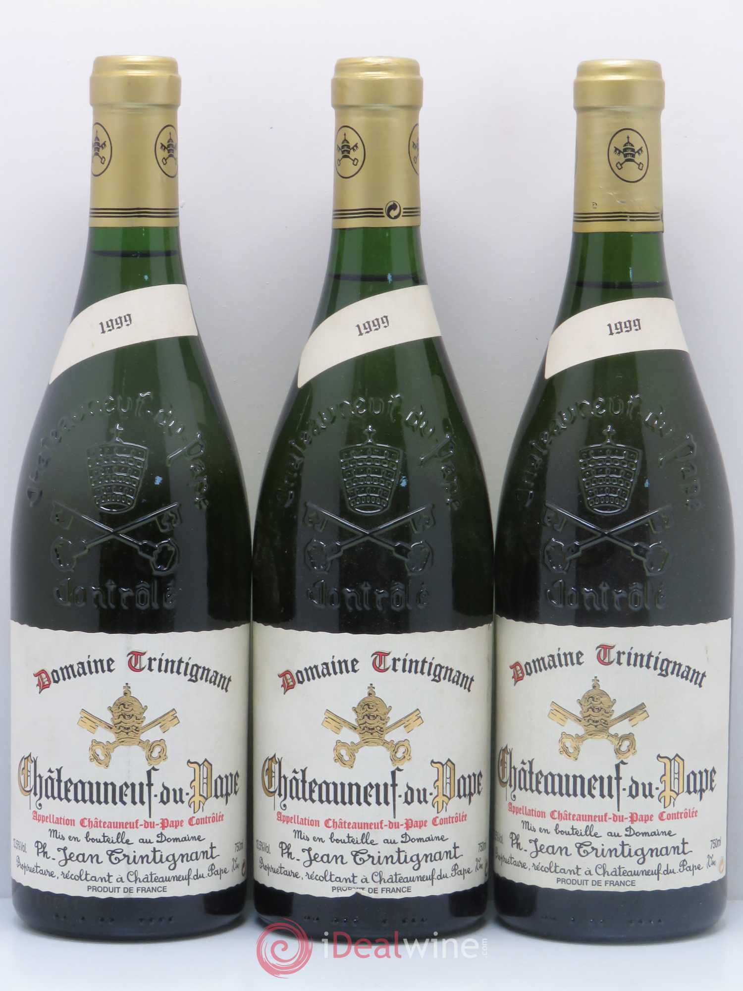 Châteauneuf-du-Pape Trintignant 1999 - Lot de 3 bouteilles - 0