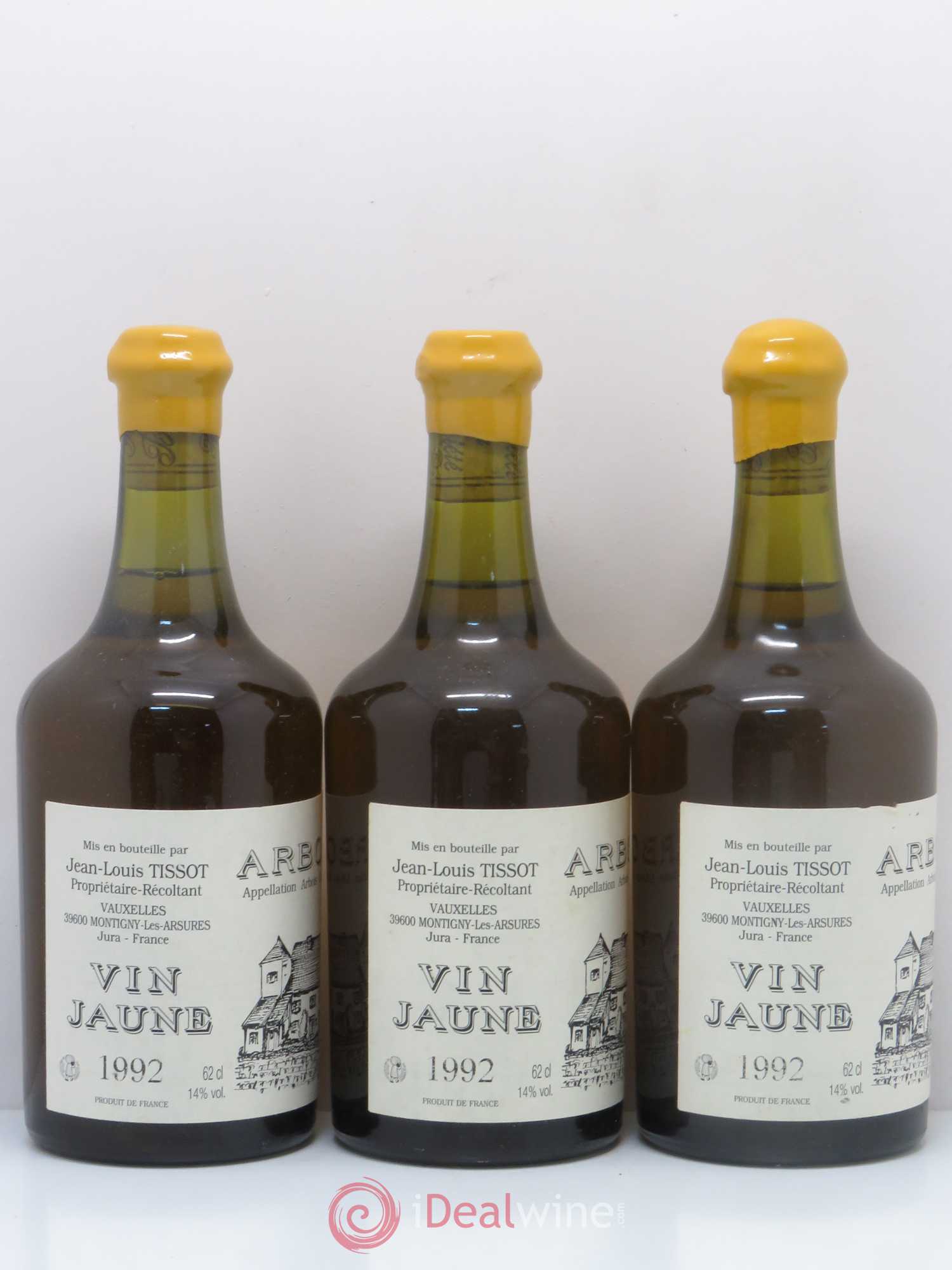 Arbois Vin Jaune J.Louis Tissot 1992 - Lotto di 3 bottiglie - 0