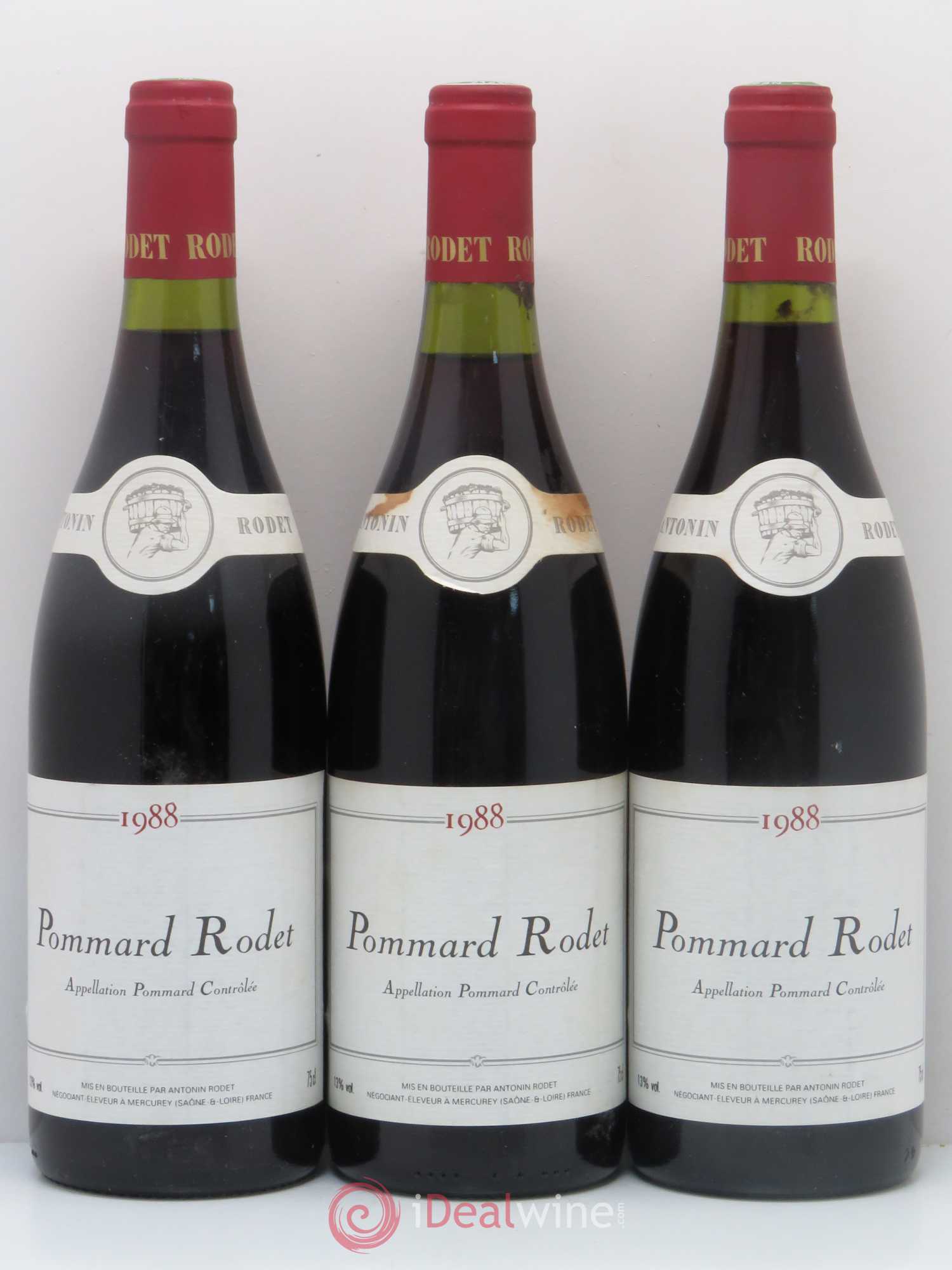 Pommard Rodet 1988 - Posten von 3 Flaschen - 0
