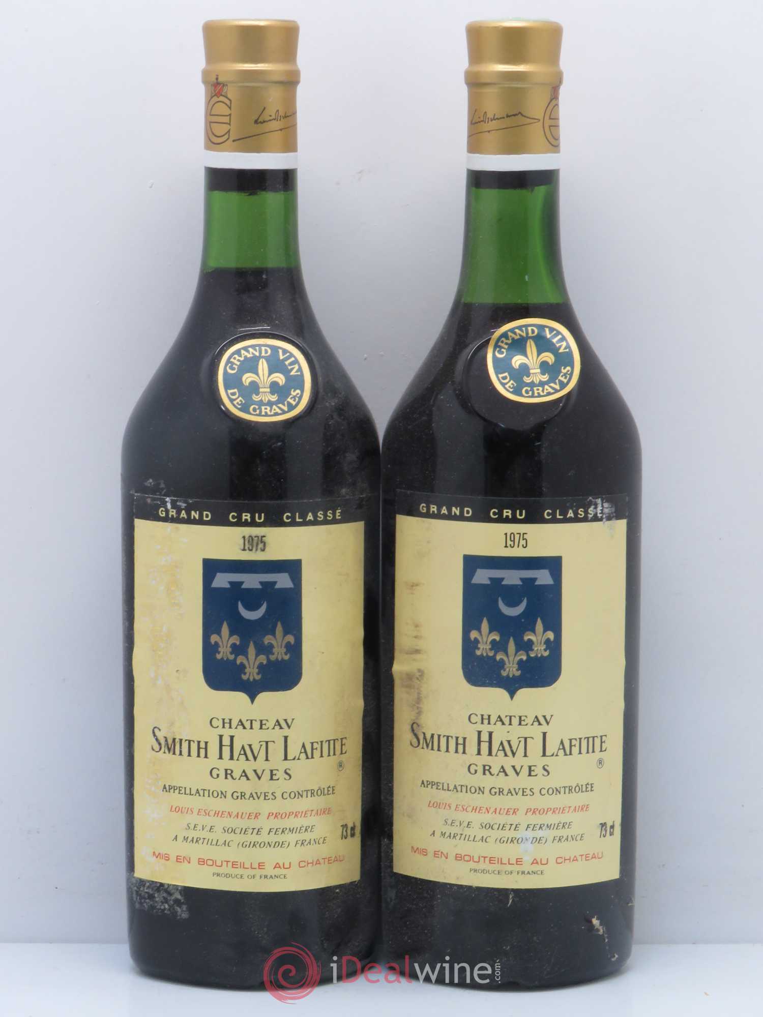 Château Smith Haut Lafitte Cru Classé de Graves 1975 - Lot de 2 bouteilles - 0