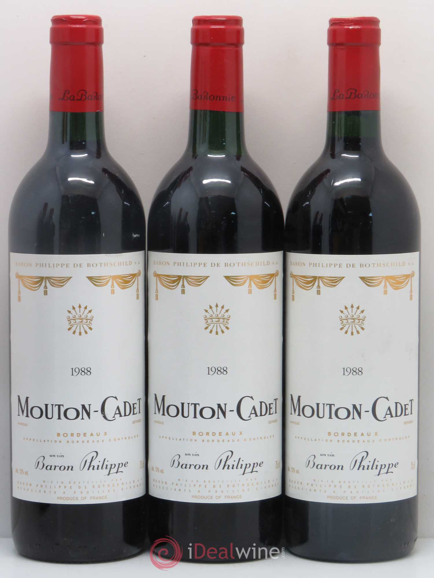 Château Mouton Cadet 1988 - Lot de 5 bouteilles - 1