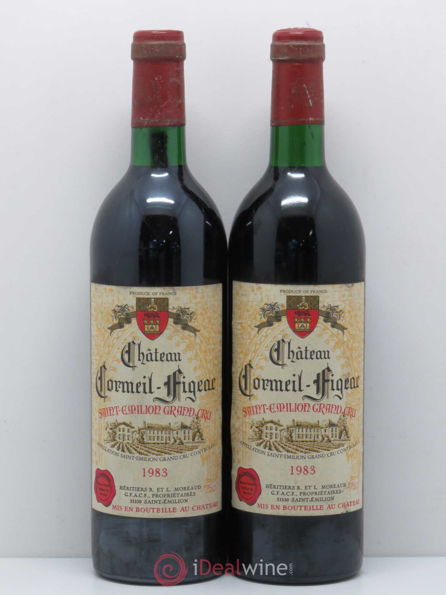 Château Cormeil Figeac 1983 - Lot de 2 bouteilles - 0