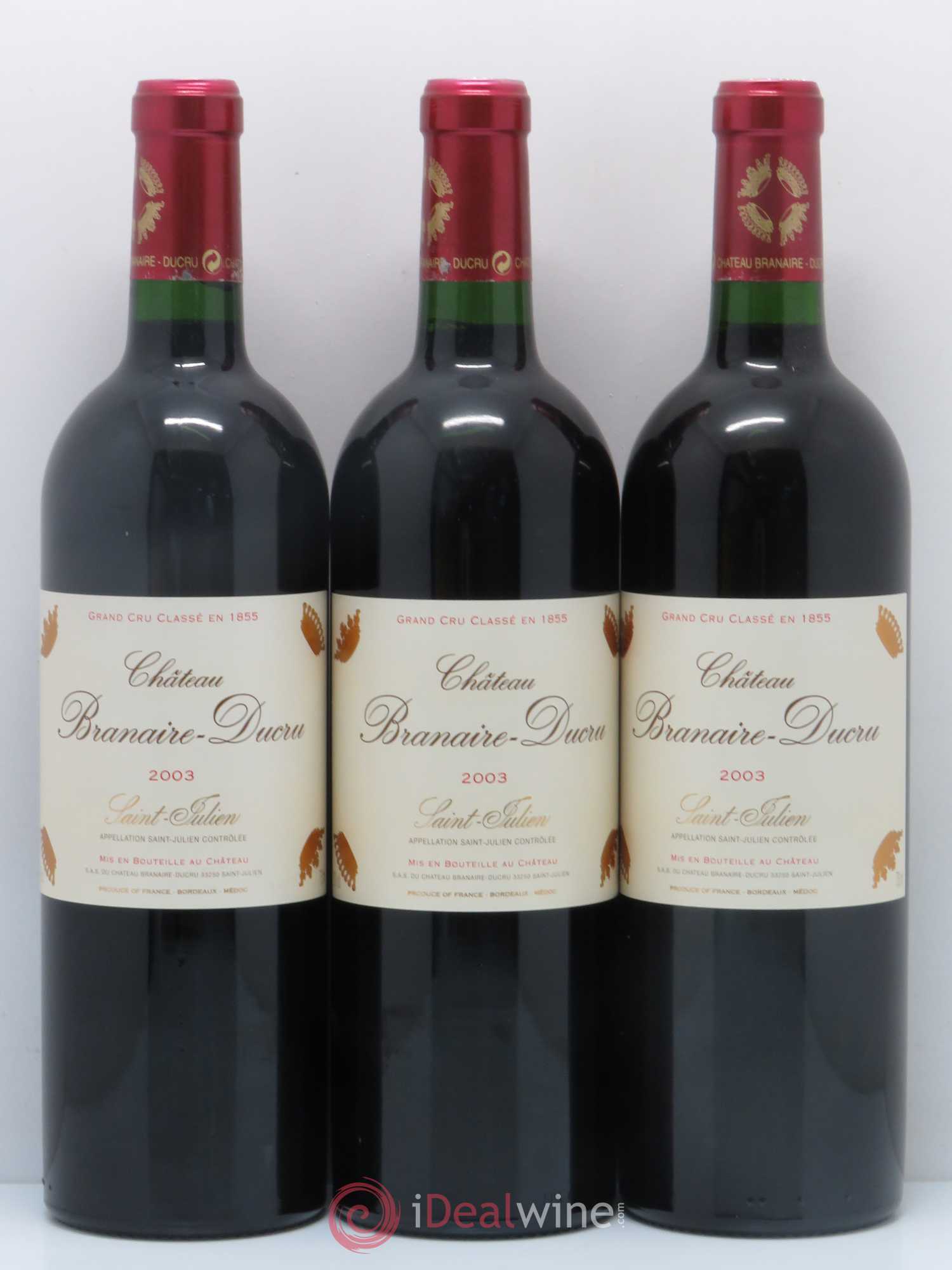 Château Branaire Ducru 4ème Grand Cru Classé 2003 - Lot de 12 bouteilles - 4