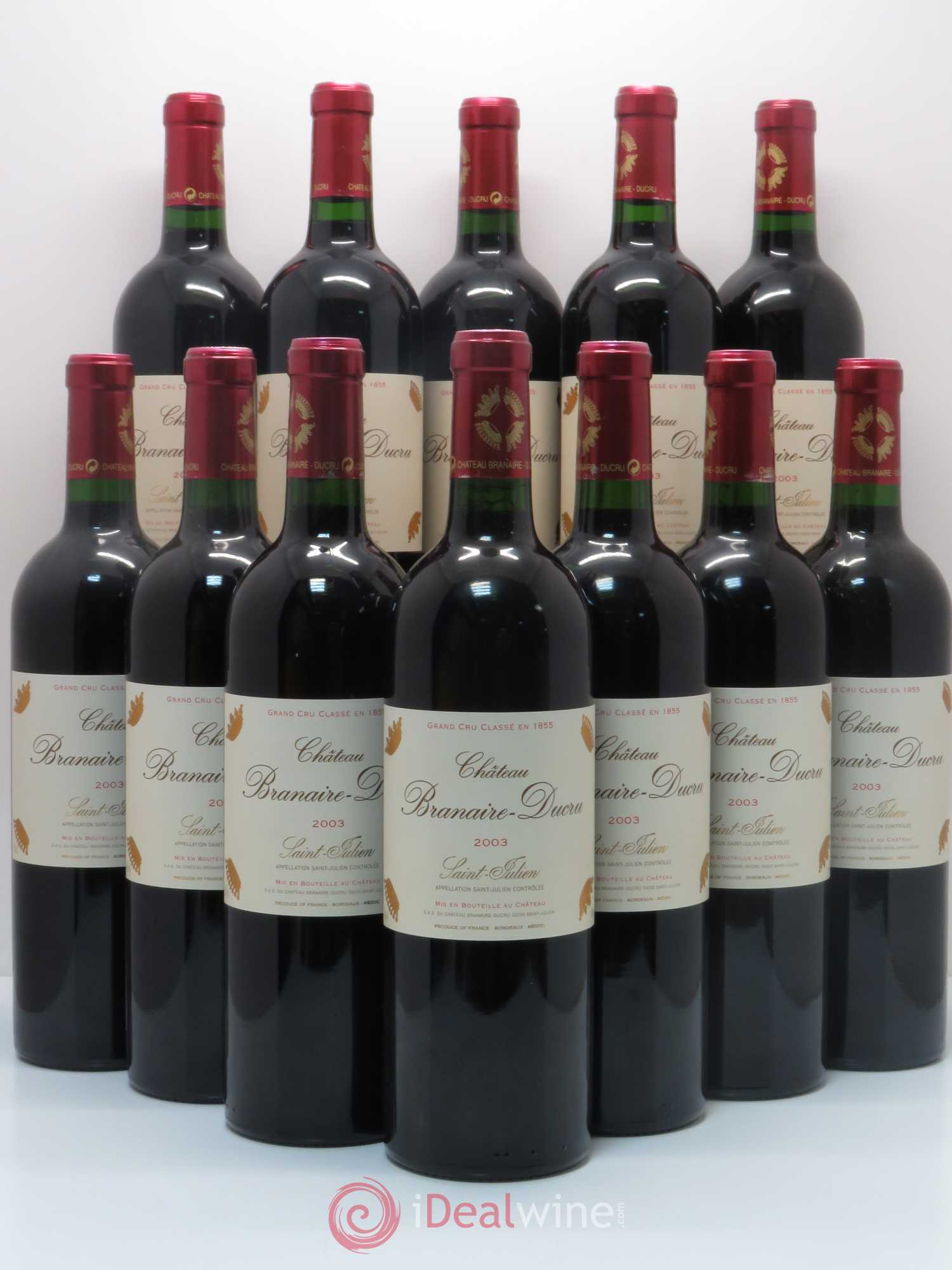 Château Branaire Ducru 4ème Grand Cru Classé 2003 - Lot de 12 bouteilles - 0