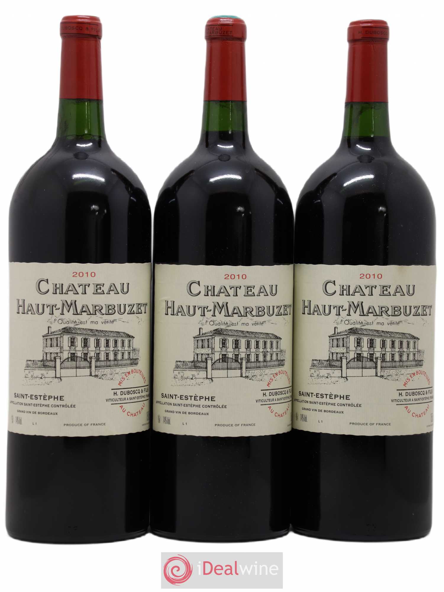 Château Haut Marbuzet 2010 - Lot de 3 magnums - 0