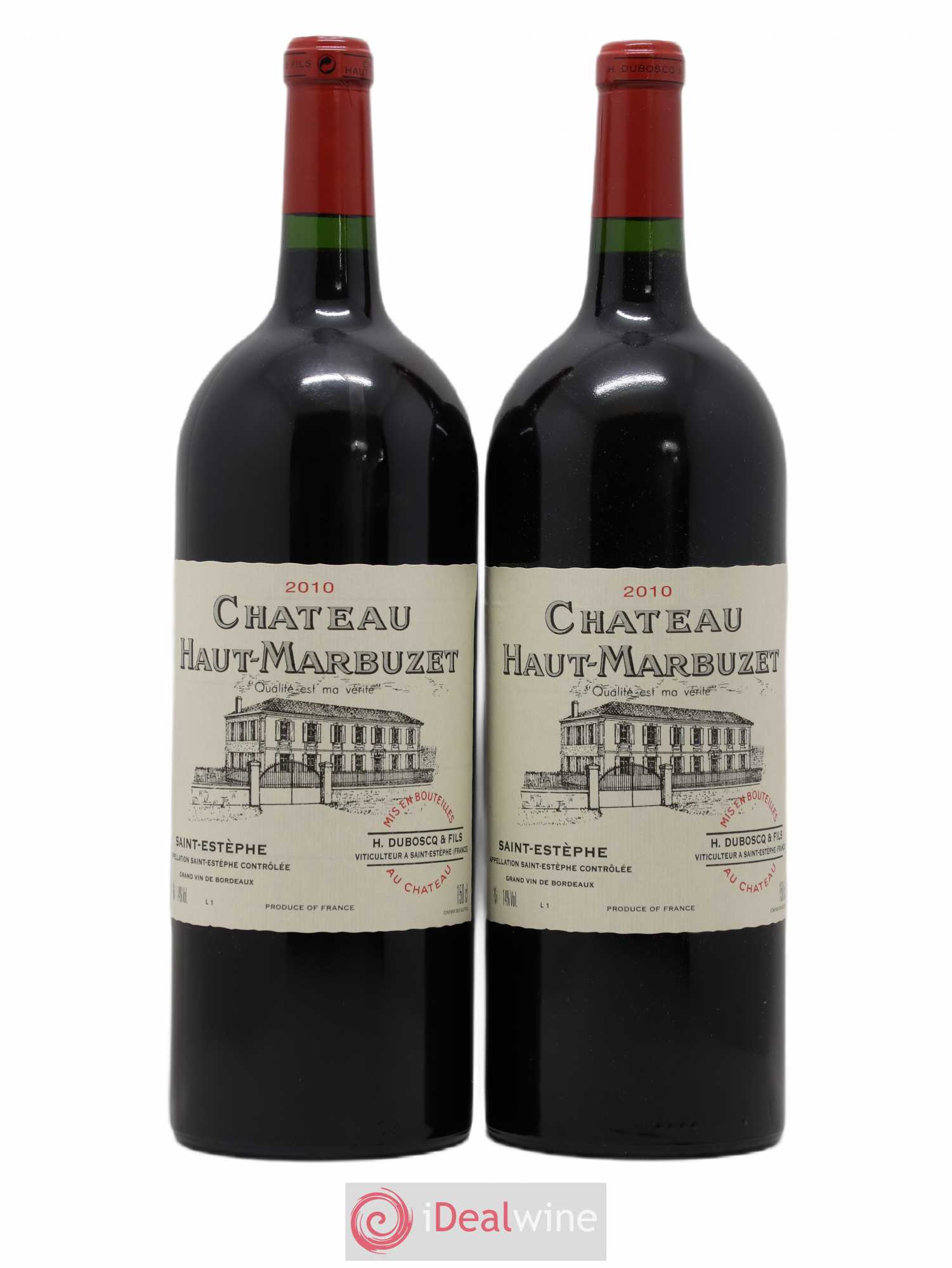 Château Haut Marbuzet 2010 - Lot de 2 magnums - 0