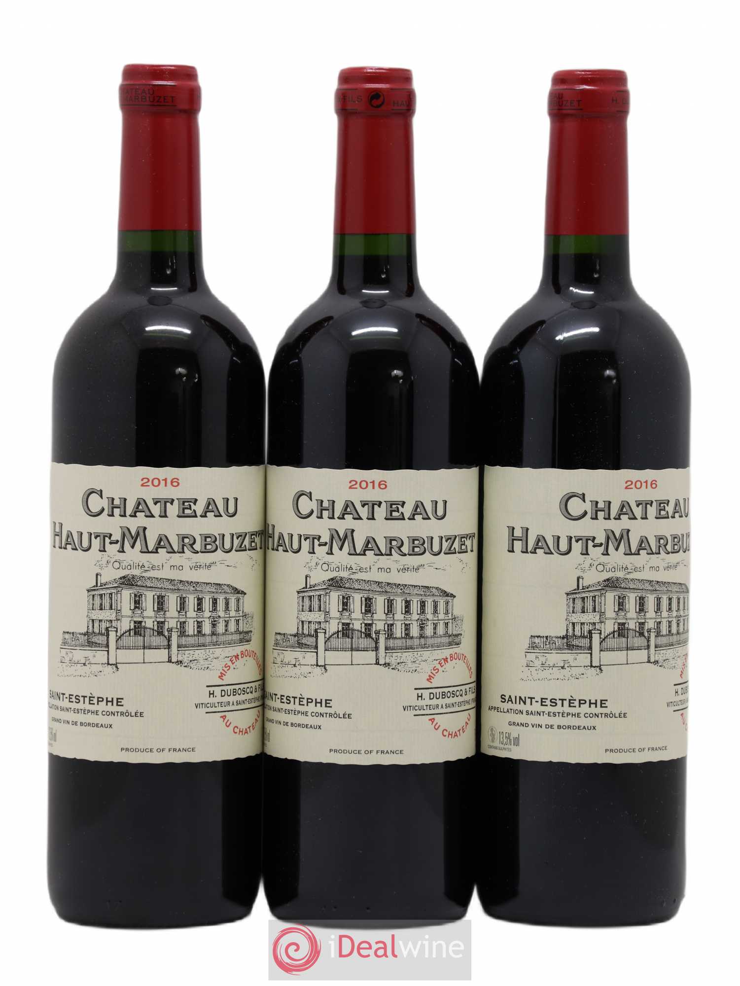 Château Haut Marbuzet 2016 - Lot de 3 bouteilles - 0