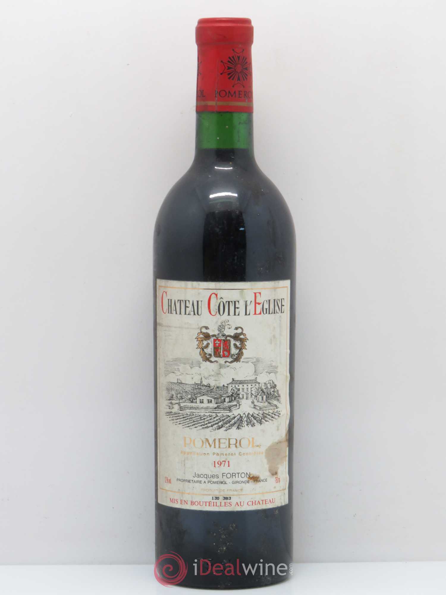 Pomerol Côte L'Eglise 1971 - Posten von 1 Flasche - 0
