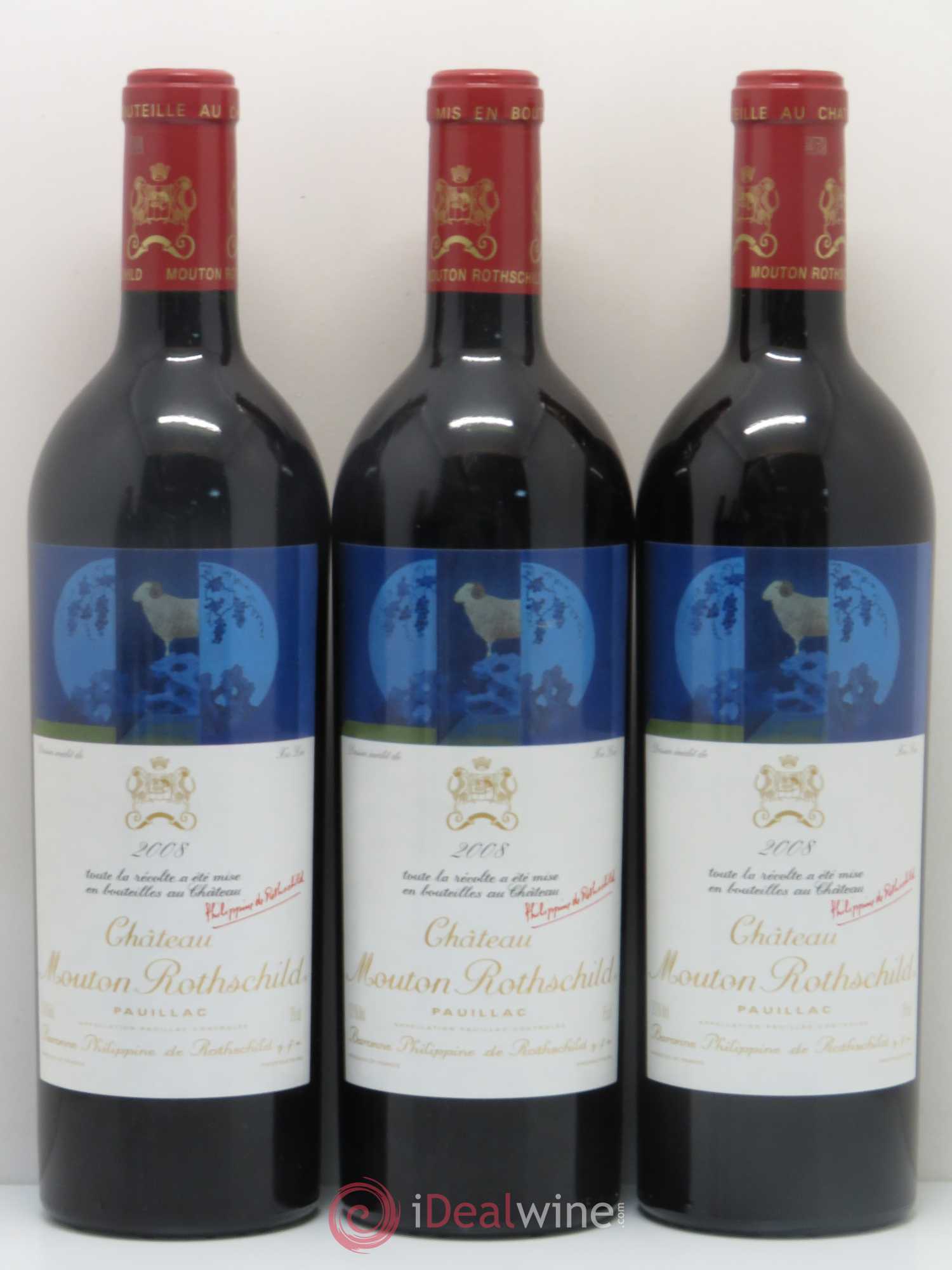 Château Mouton Rothschild 1er Grand Cru Classé 2008 - Lot de 6 bouteilles - 1