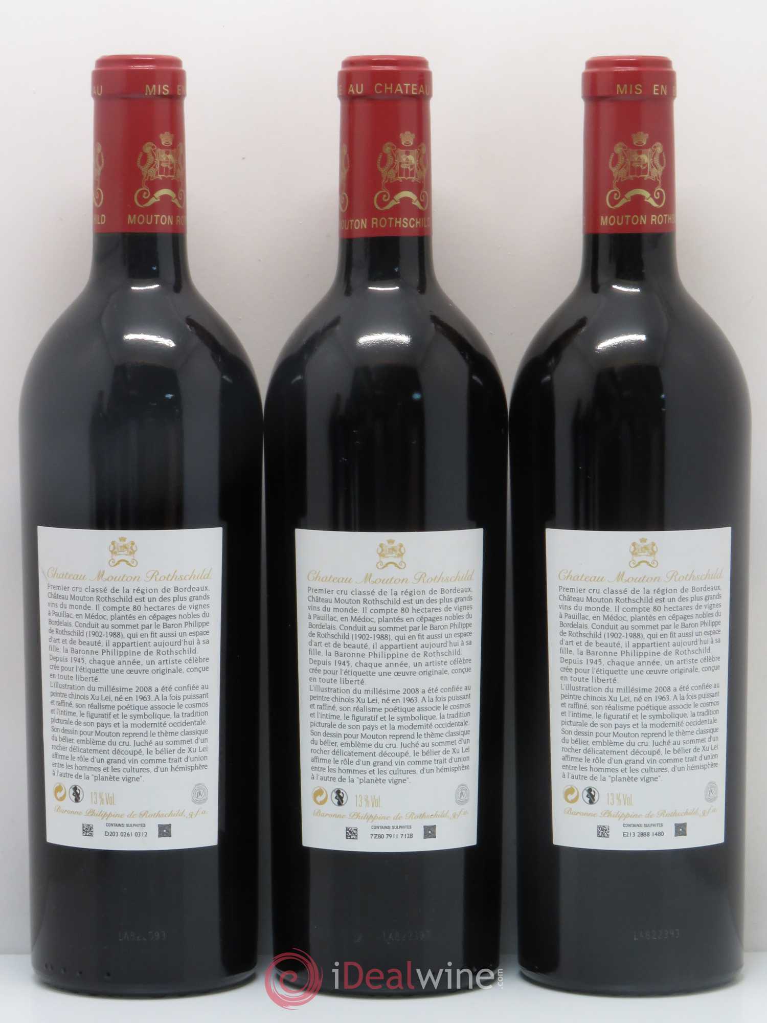 Château Mouton Rothschild 1er Grand Cru Classé 2008 - Lot de 6 bouteilles - 2