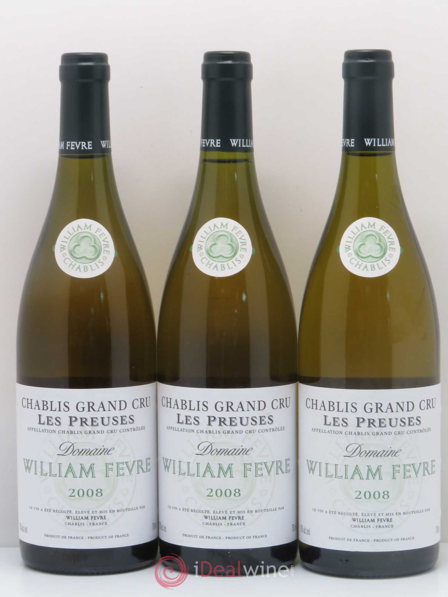 Chablis Grand Cru les Preuses William Fèvre 2008 - Lot de 3 bouteilles - 0