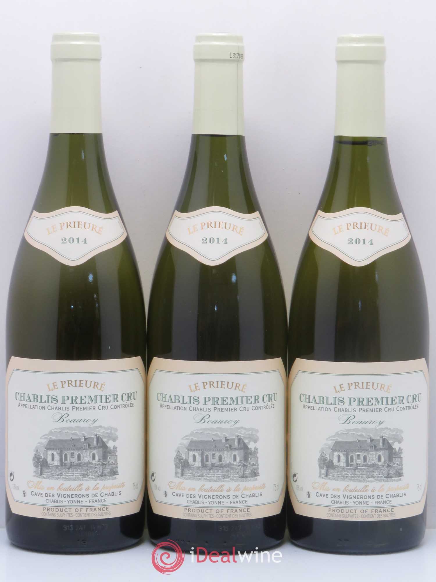 Chablis 1er Cru Beauroy Le Prieuré (sans prix de réserve) 2014 - Posten von 6 Flaschen - 2