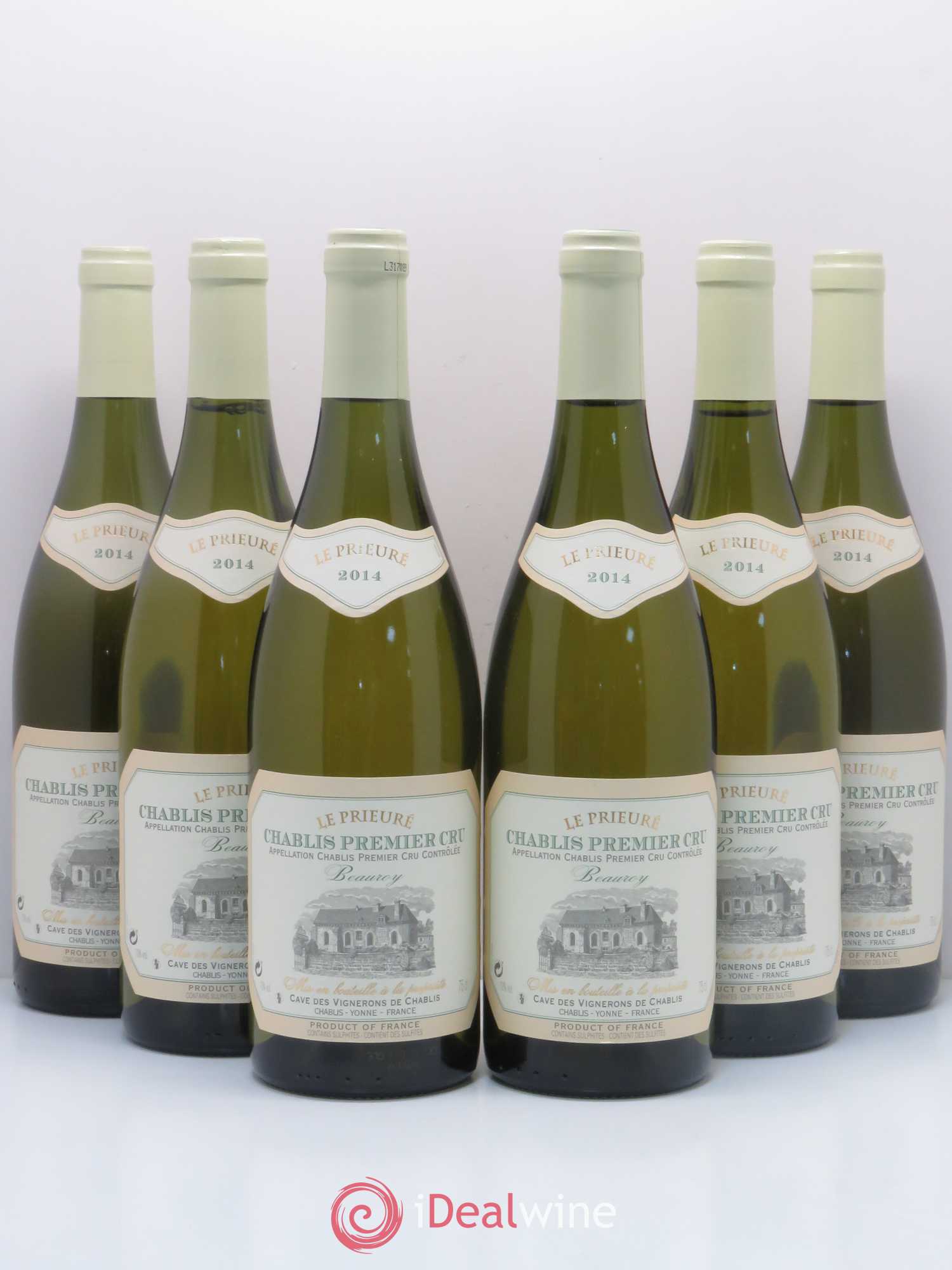Chablis 1er Cru Beauroy Le Prieuré (sans prix de réserve) 2014 - Posten von 6 Flaschen - 0