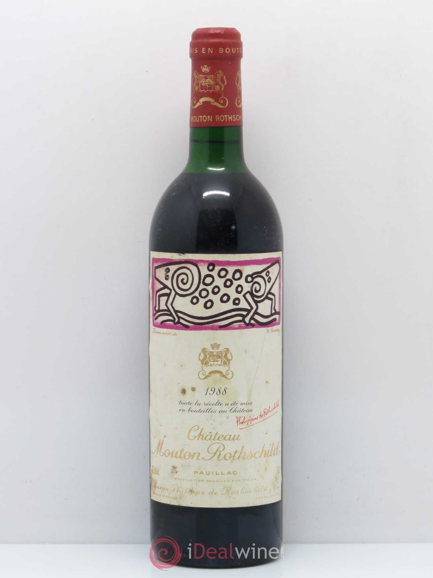 Château Mouton Rothschild 1er Grand Cru Classé 1988 - Lot de 1 bouteille - 0