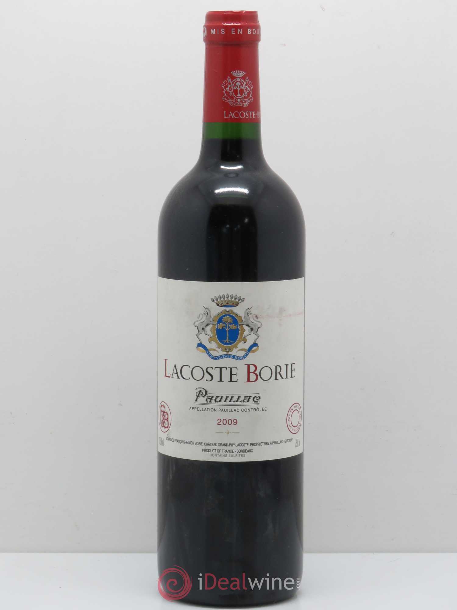 Lacoste Borie 2009 - Lot de 1 bouteille - 0