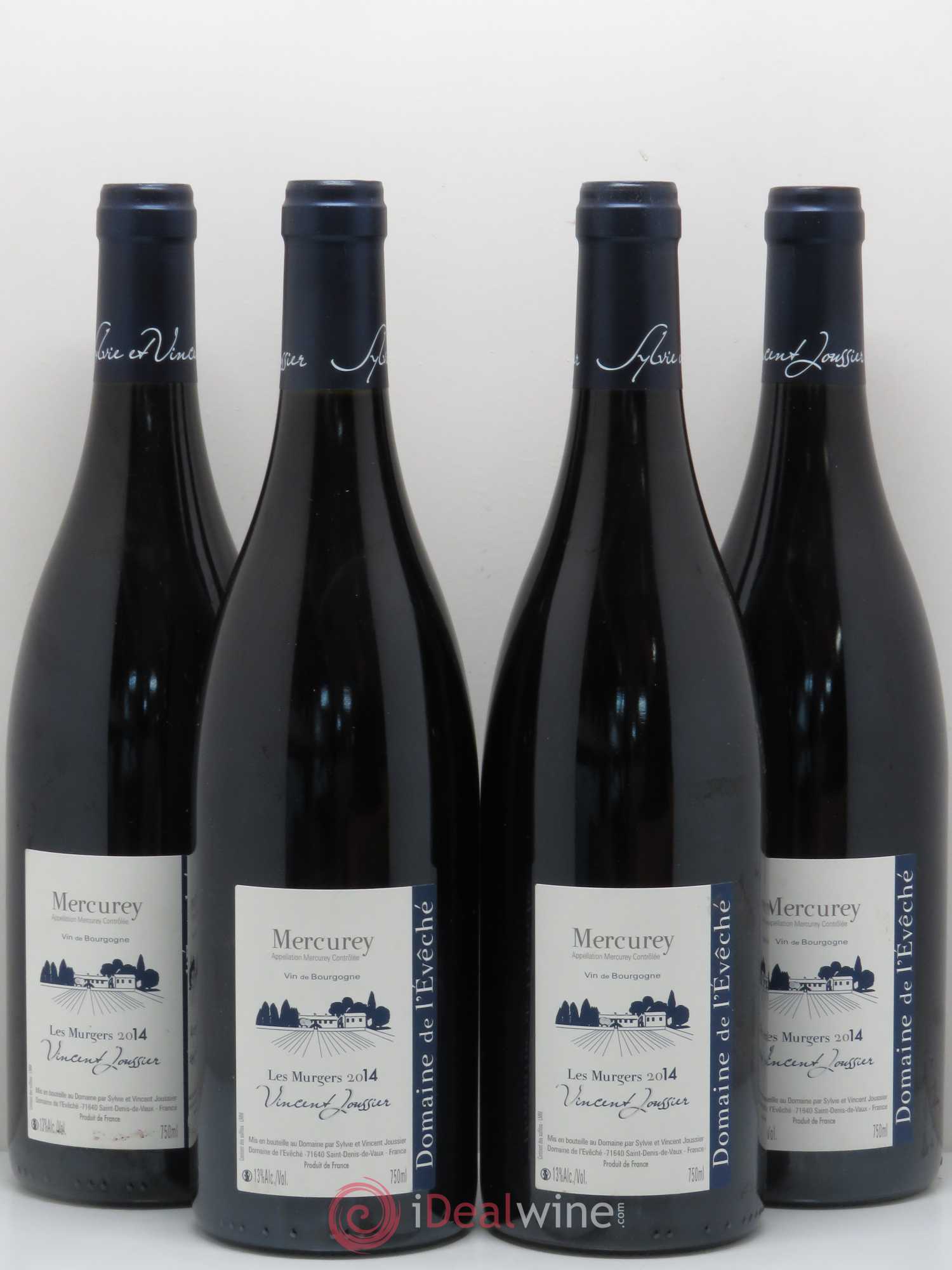 Mercurey Les Murgers Domaine de L'Echêché Vincent Joussier (sans prix de réserve) 2014 - Posten von 4 Flaschen - 0