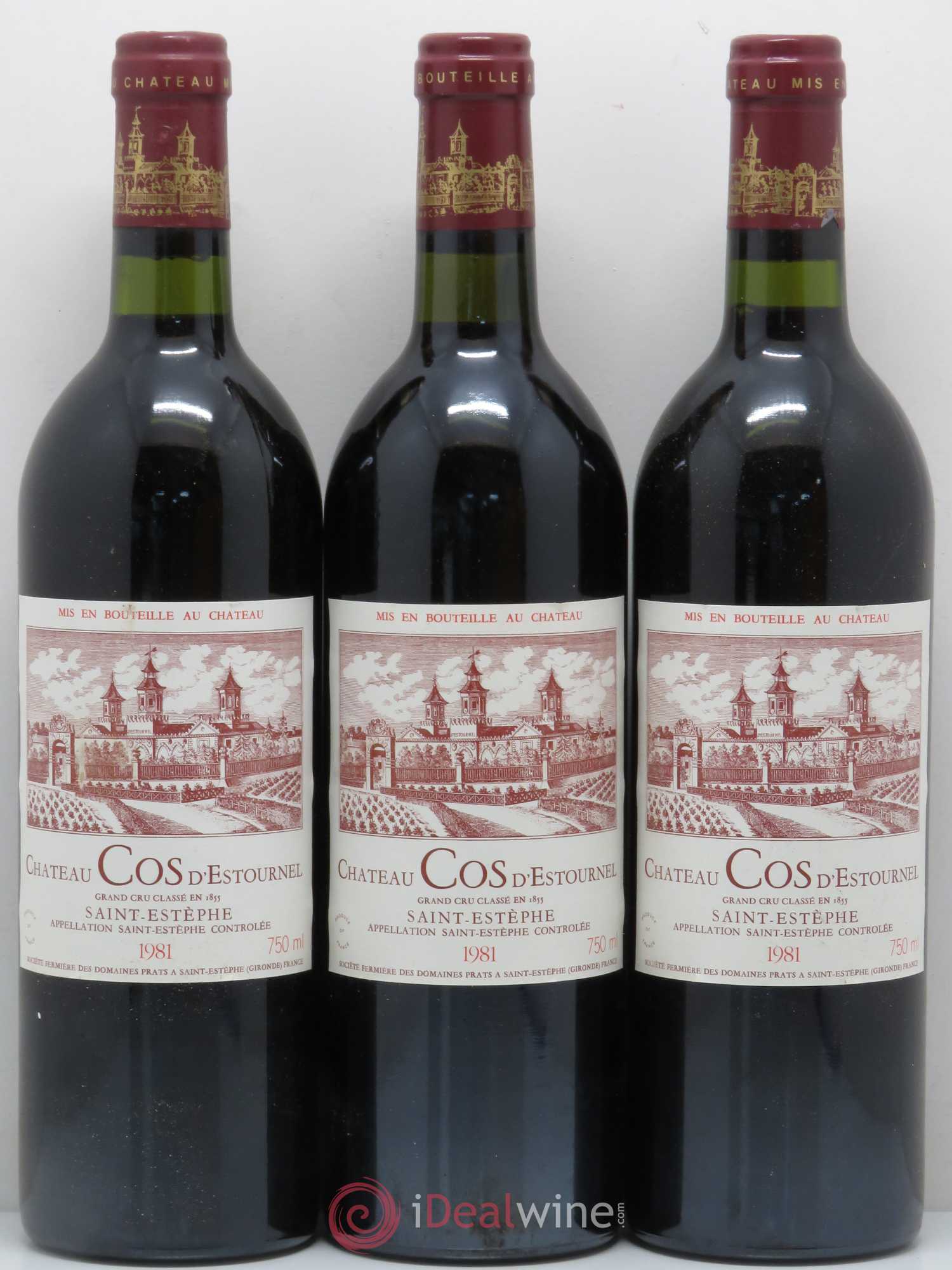 Cos d'Estournel 2ème Grand Cru Classé 1981 - Lot de 3 bouteilles - 0