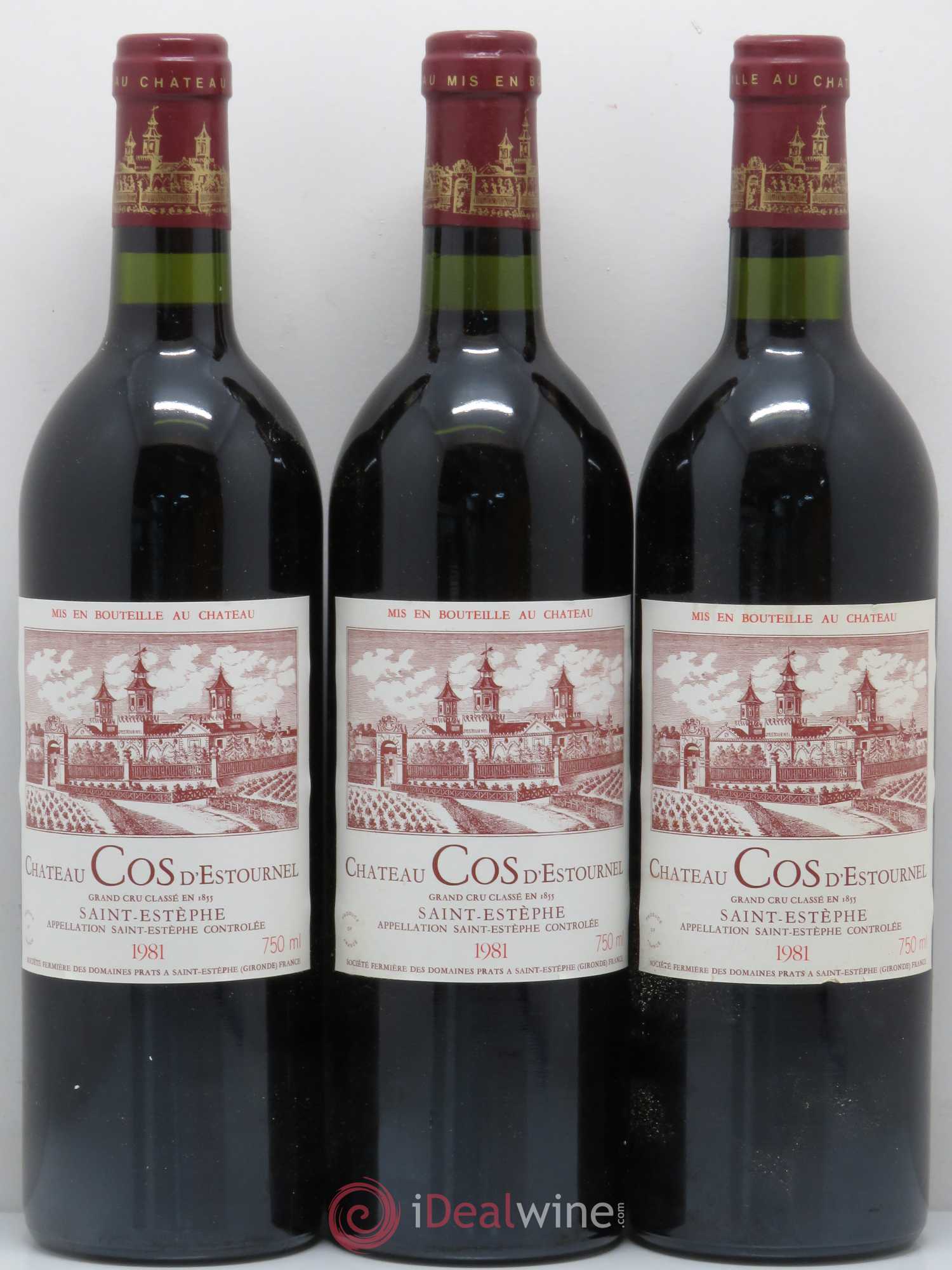 Cos d'Estournel 2ème Grand Cru Classé 1981 - Lot de 3 bouteilles - 0