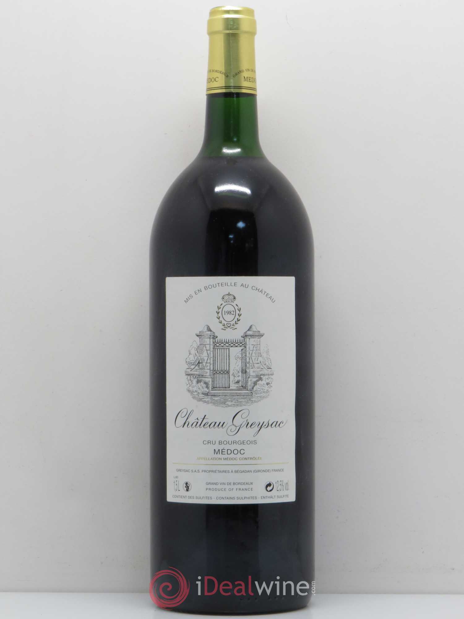 Château Greysac Cru Bourgeois 1982 - Lot de 1 magnum - 0