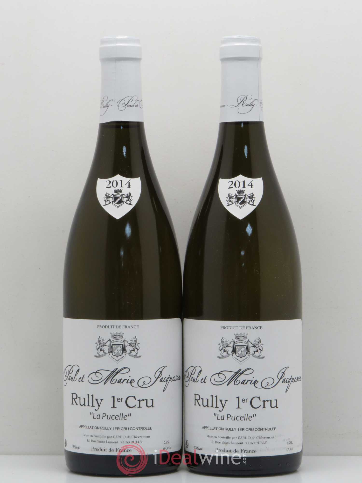 Rully 1er Cru La Pucelle Paul & Marie Jacqueson 2014 - Lot de 2 bouteilles - 0