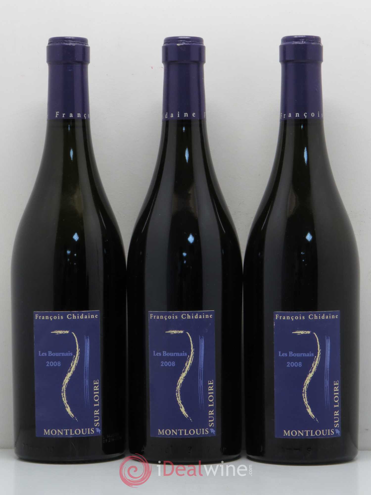 Montlouis-sur-Loire Les Bournais François Chidaine 2008 - Lot de 3 bouteilles - 0