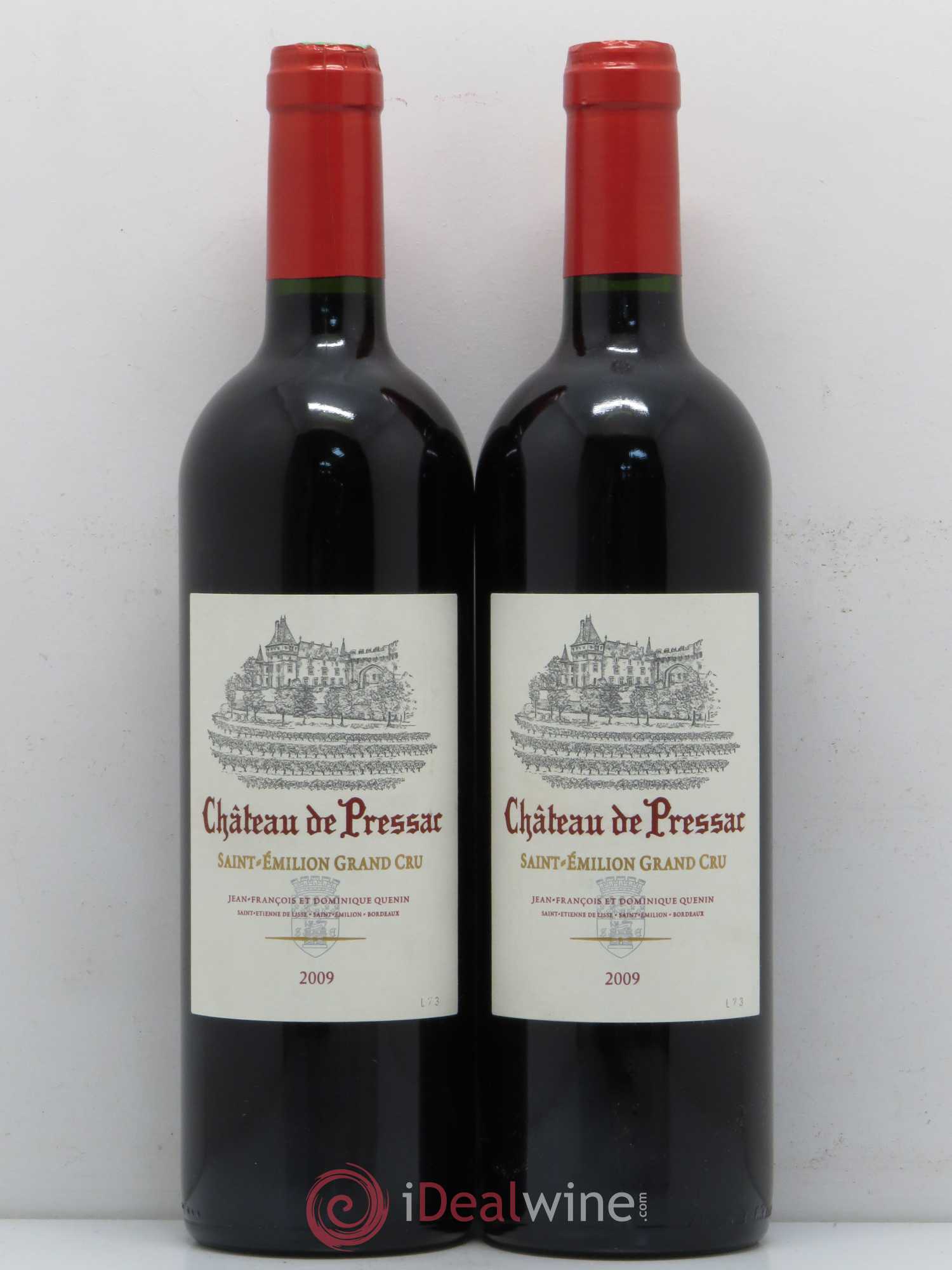 Château de Pressac Grand Cru Classé 2009 - Lot de 2 bouteilles - 0