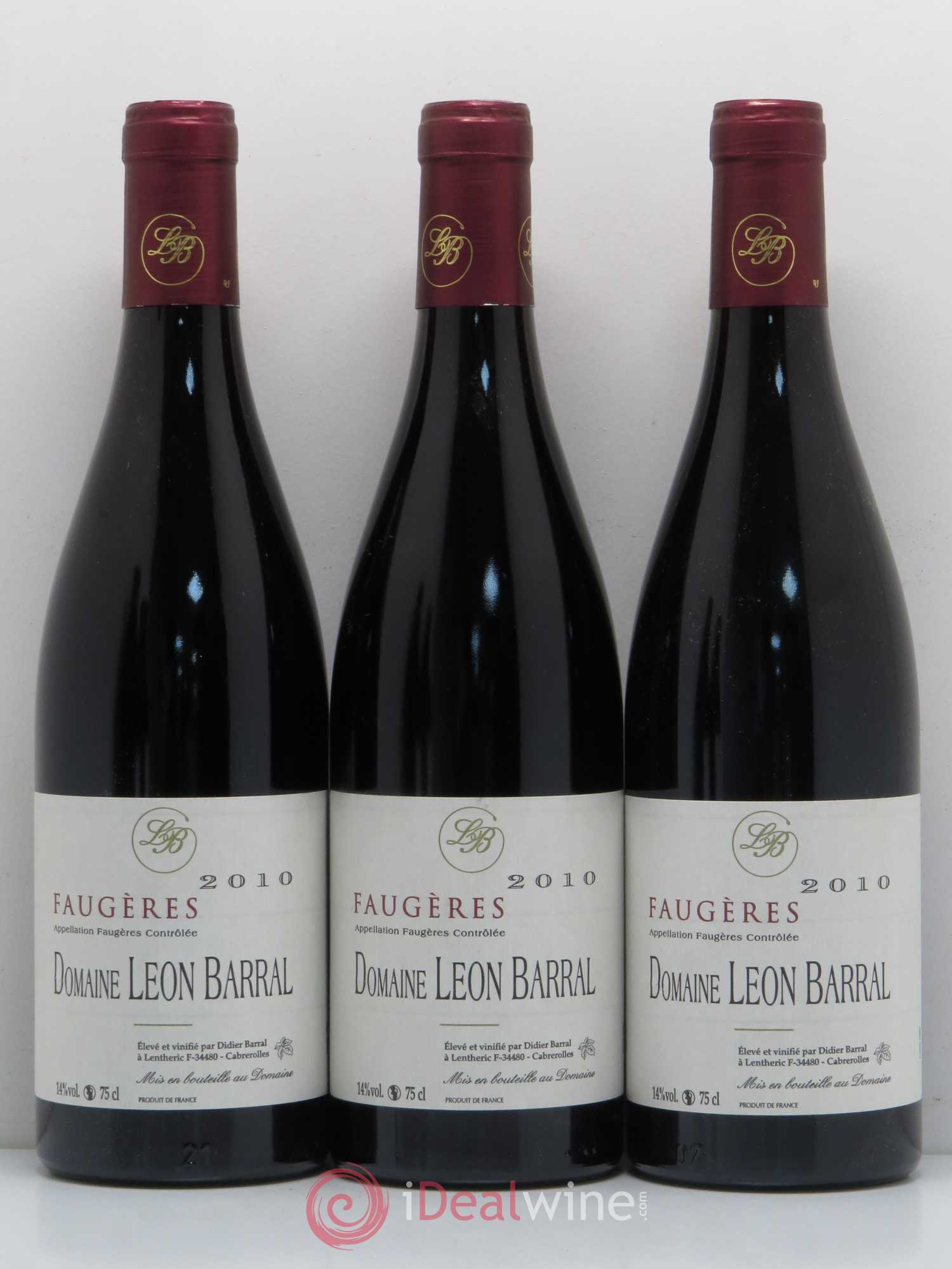Faugères Domaine Léon Barral 2010 - Lot de 5 bouteilles - 1