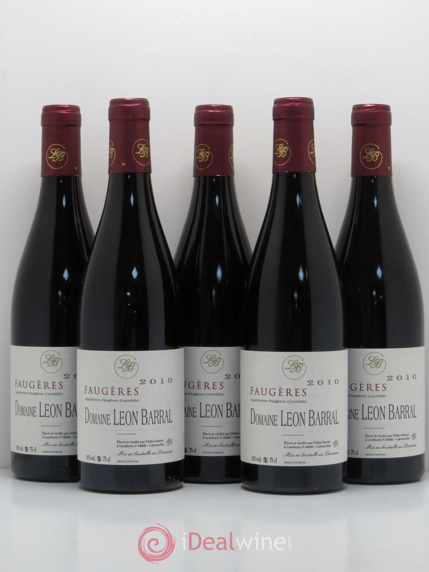 Faugères Domaine Léon Barral 2010 - Lot de 5 bouteilles - 0