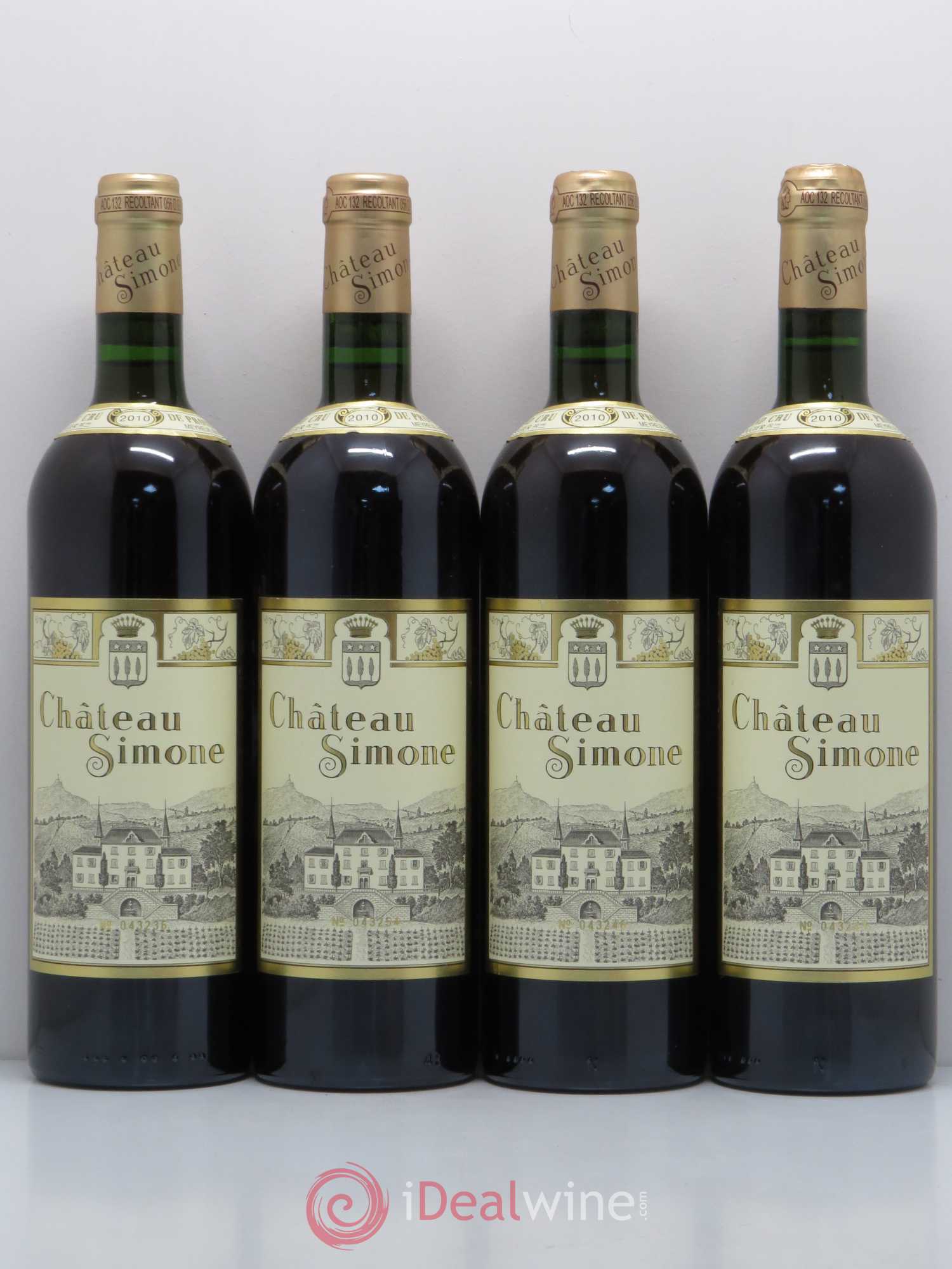 Palette Château Simone Famille Rougier 2010 - Lot de 4 bouteilles - 0