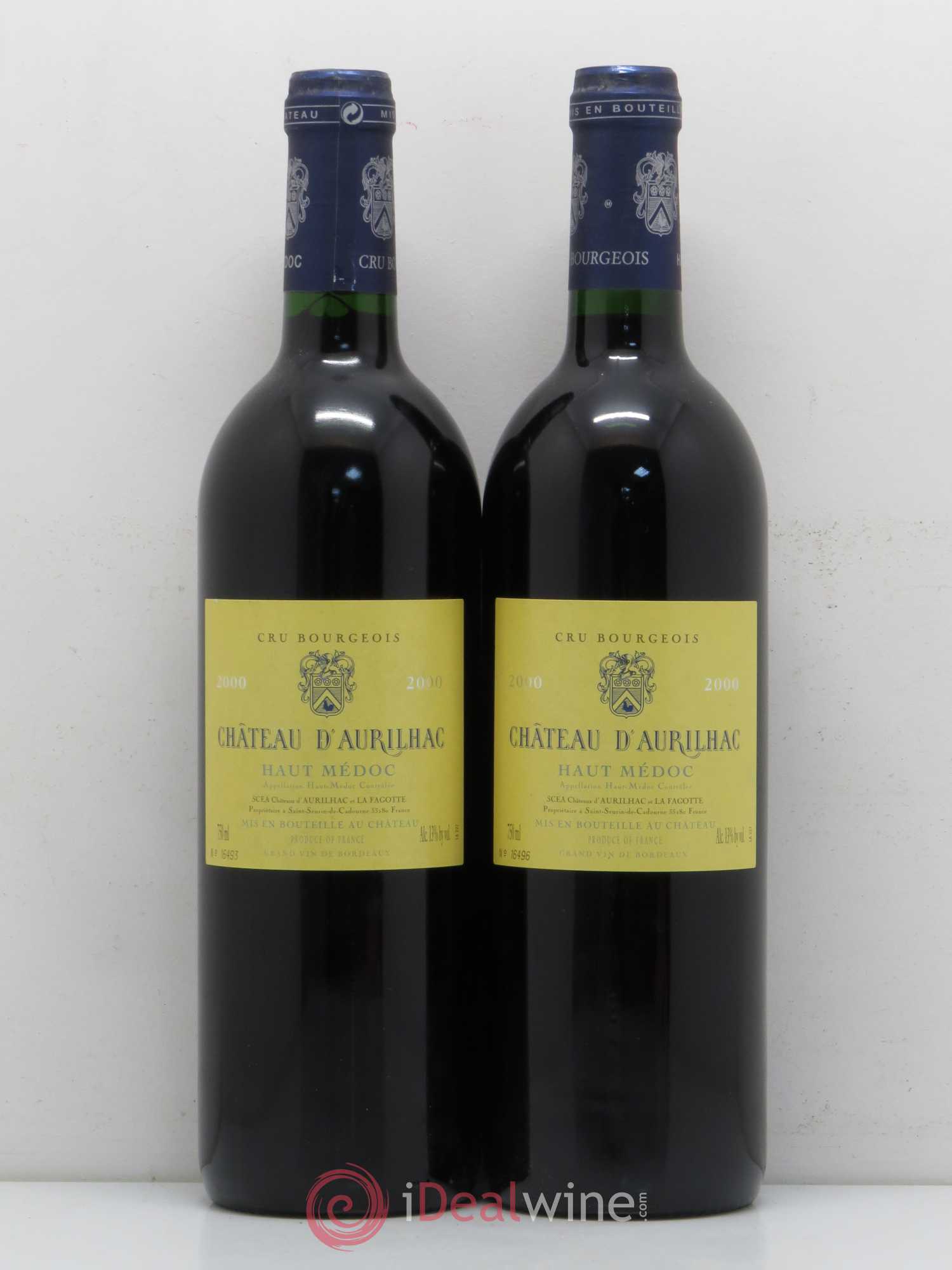 Château d' Aurilhac 2000 - Lot de 2 bouteilles - 0