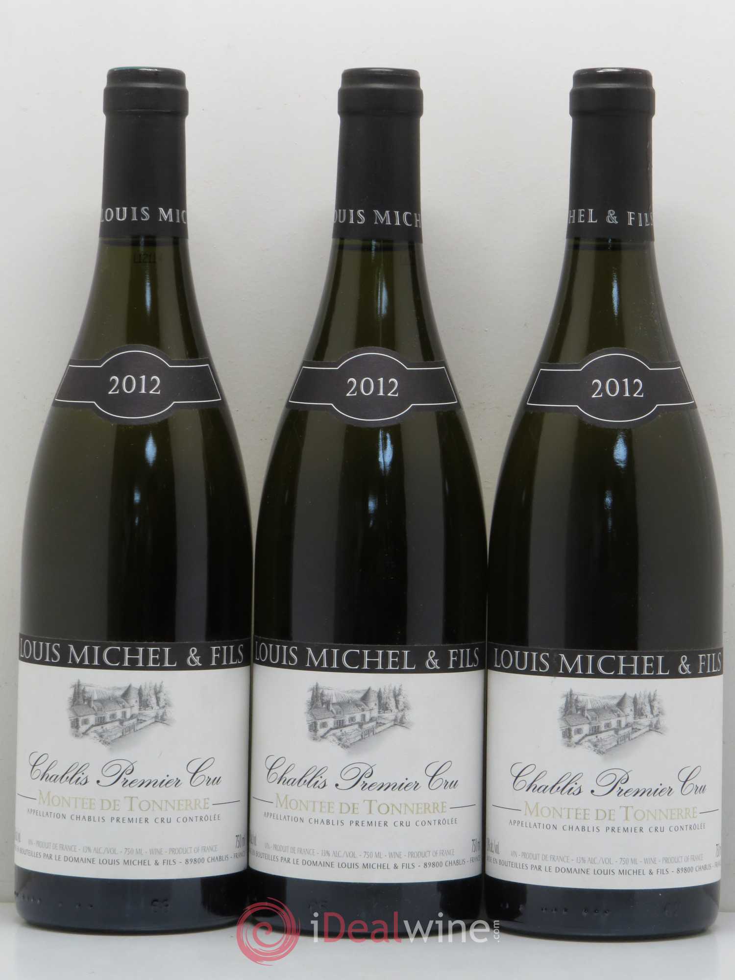Chablis 1er Cru Montée de Tonnerre Louis Michel et Fils 2012 - Lot de 3 bouteilles - 0