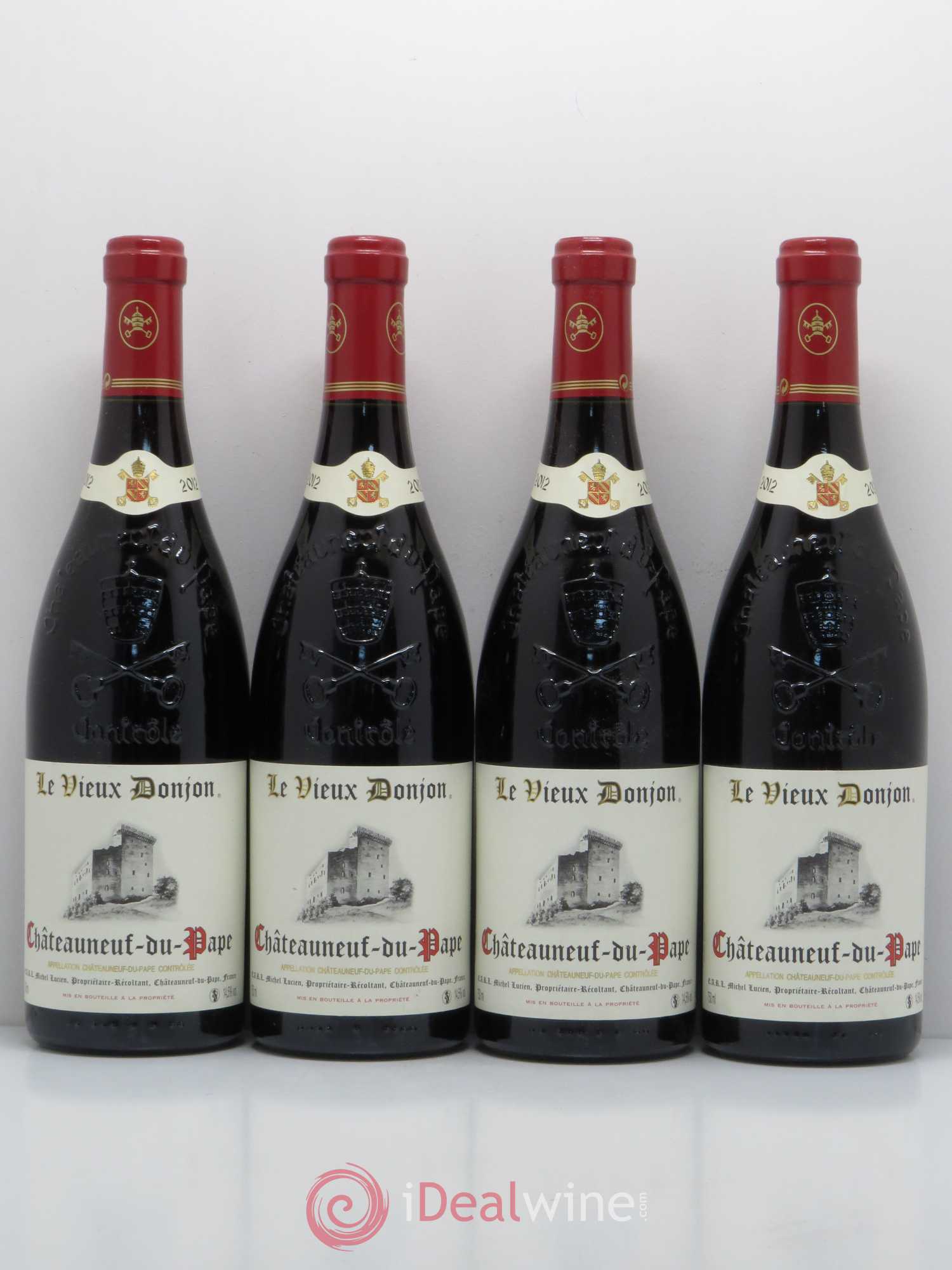 Châteauneuf-du-Pape Le Vieux Donjon Michel Lucien 2012 - Lot de 4 bouteilles - 0
