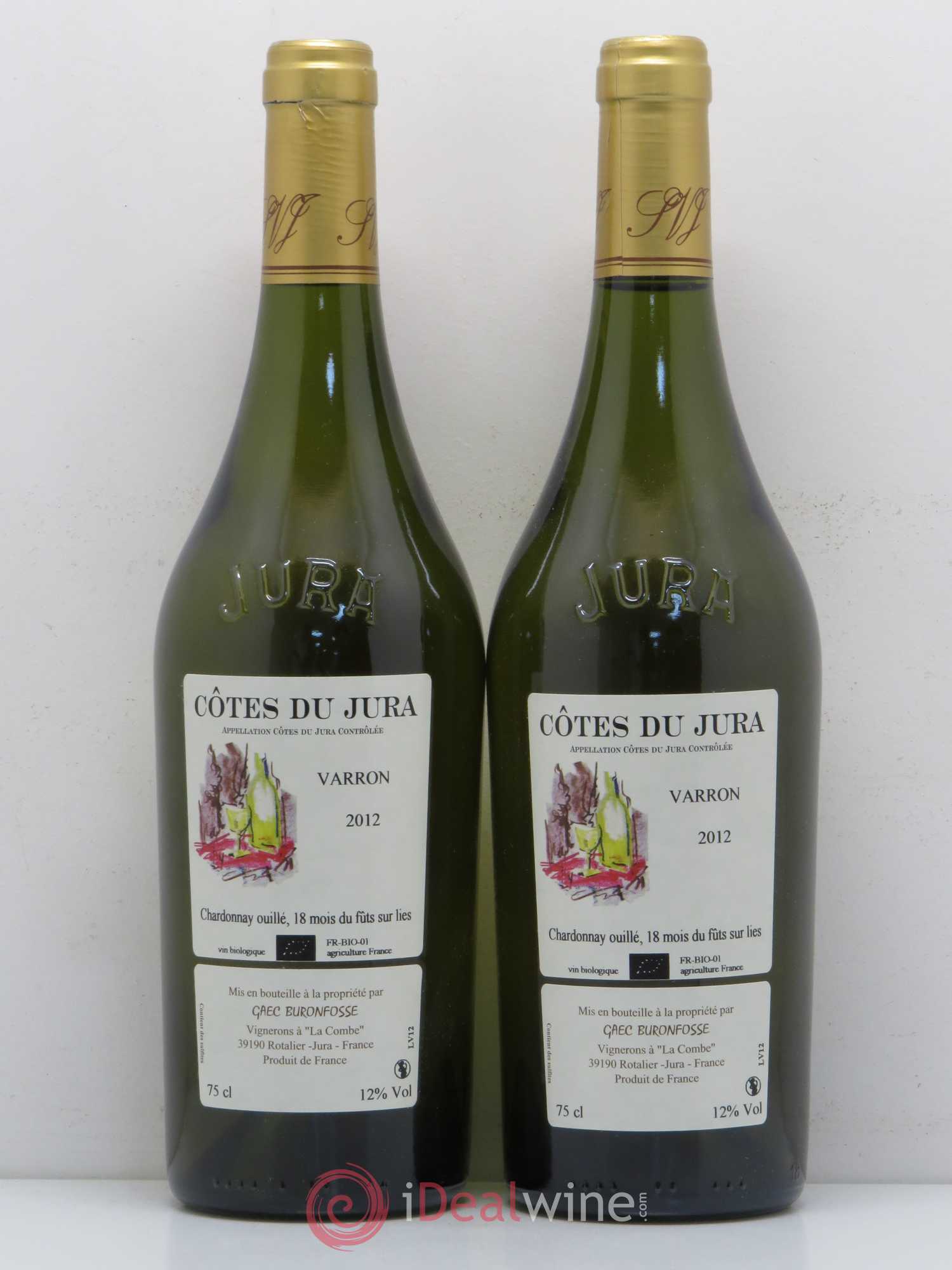 Côtes du Jura Varron Buronfosse 2012 - Lot de 2 bouteilles - 0
